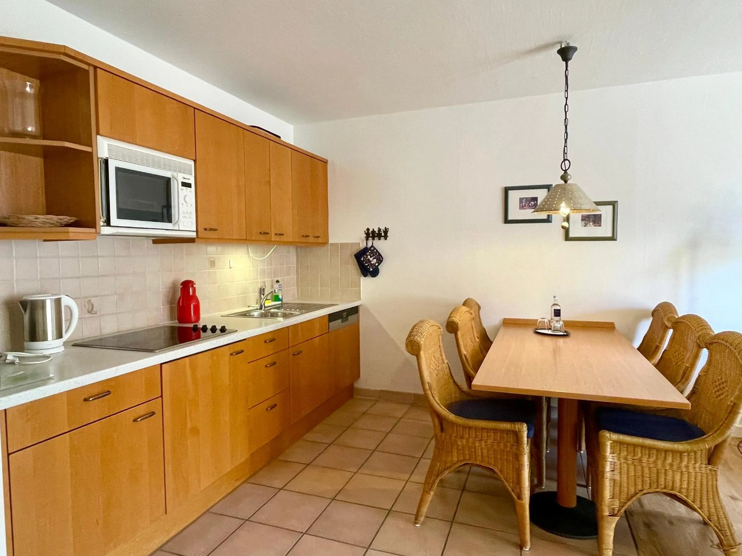 Kitchen or kitchenette in Moby Dick Hotel & Ferienwohnungen