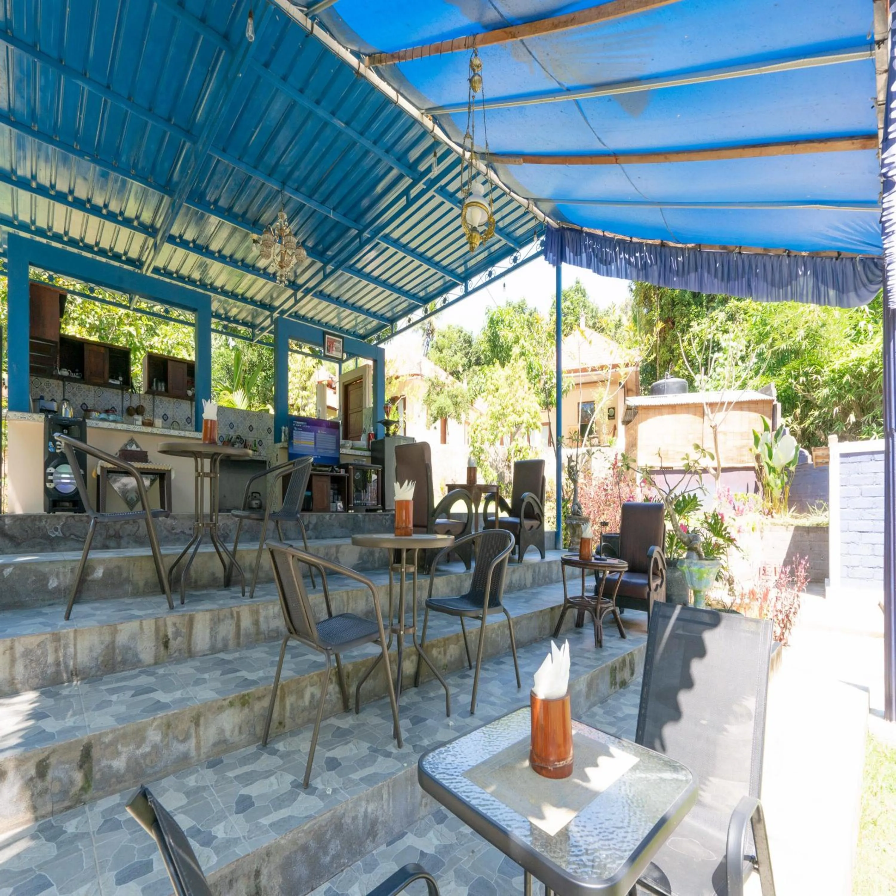 Seating area in Calm Haven Villa with Amabela Garden Lovina Beach