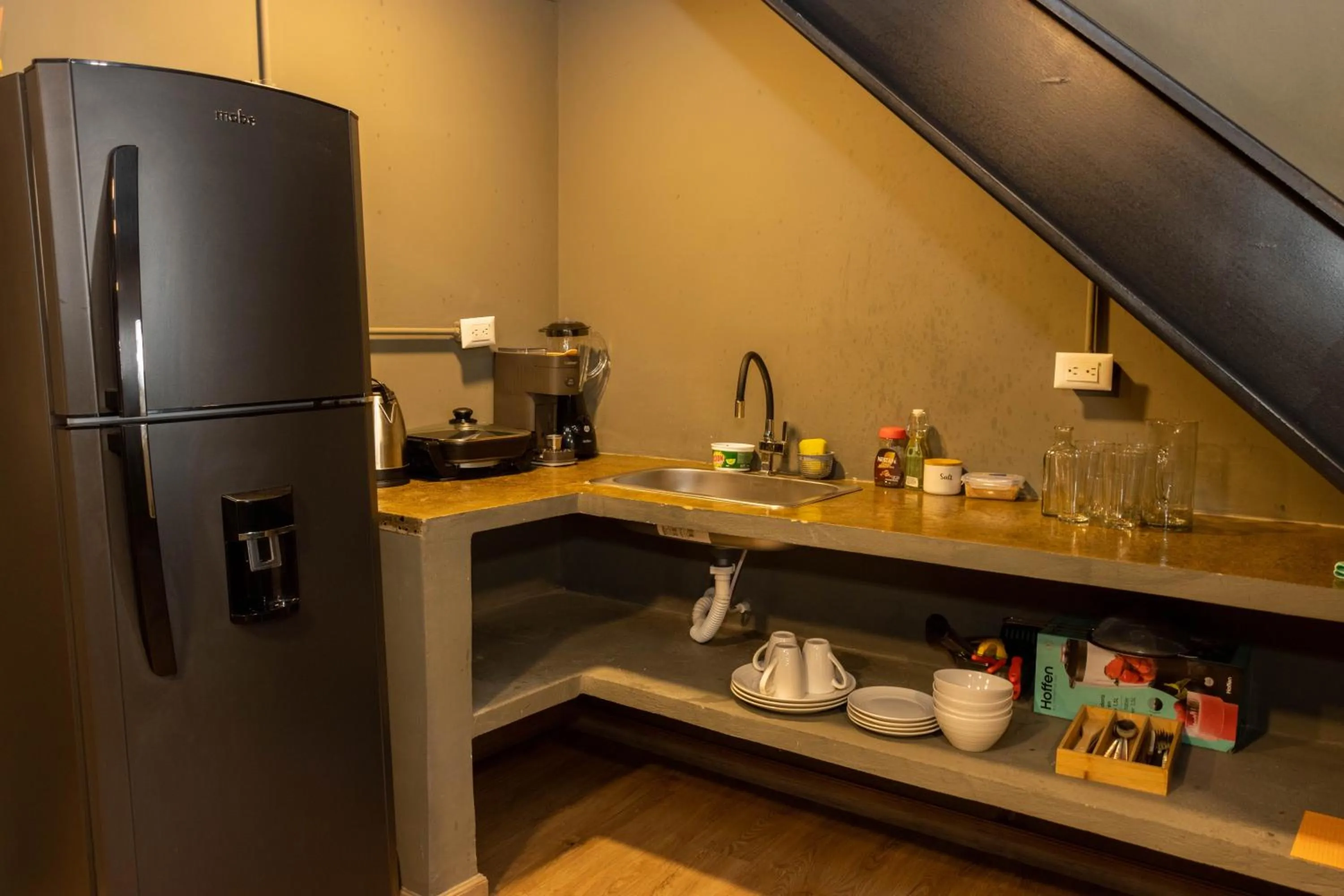 Kitchen or kitchenette in Hotel Quinta Bolivar