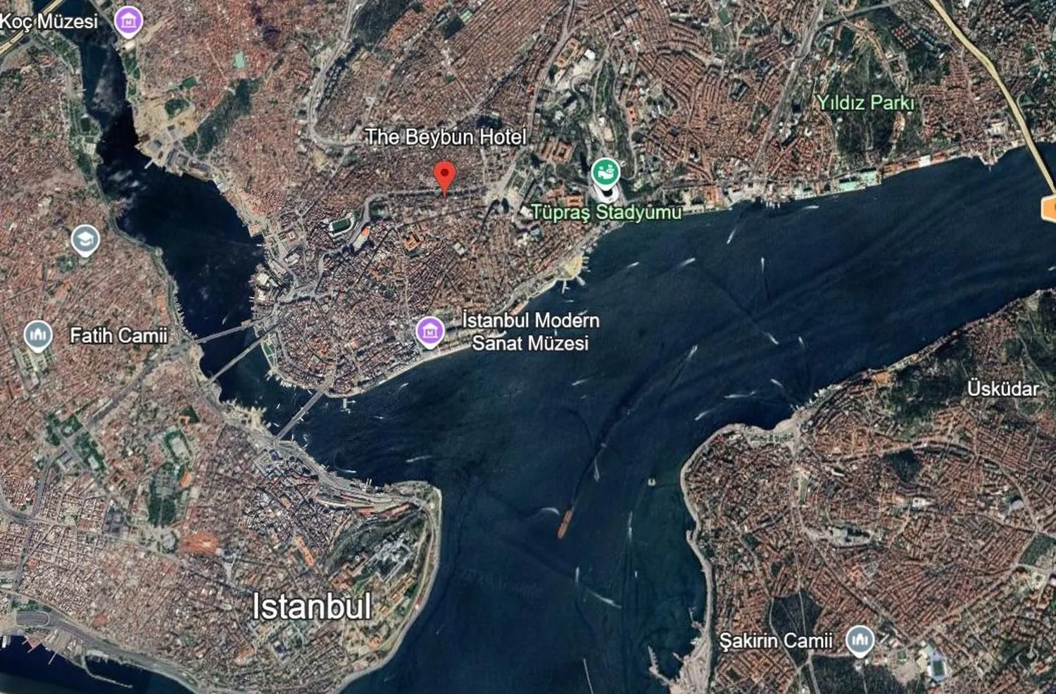 City view in THE BEYBÛN HOTEL İstiklal Street Taksim