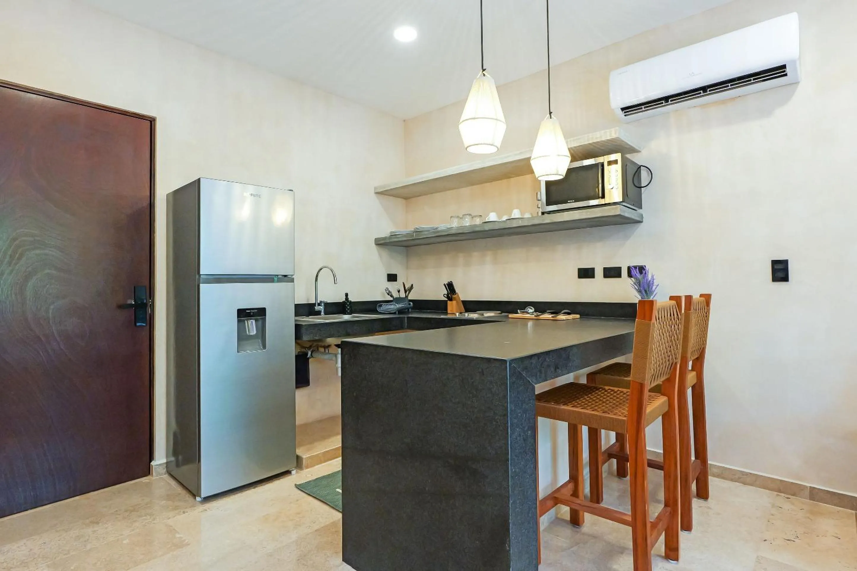 Kitchen or kitchenette in Calea Tulum Boutique Hotel