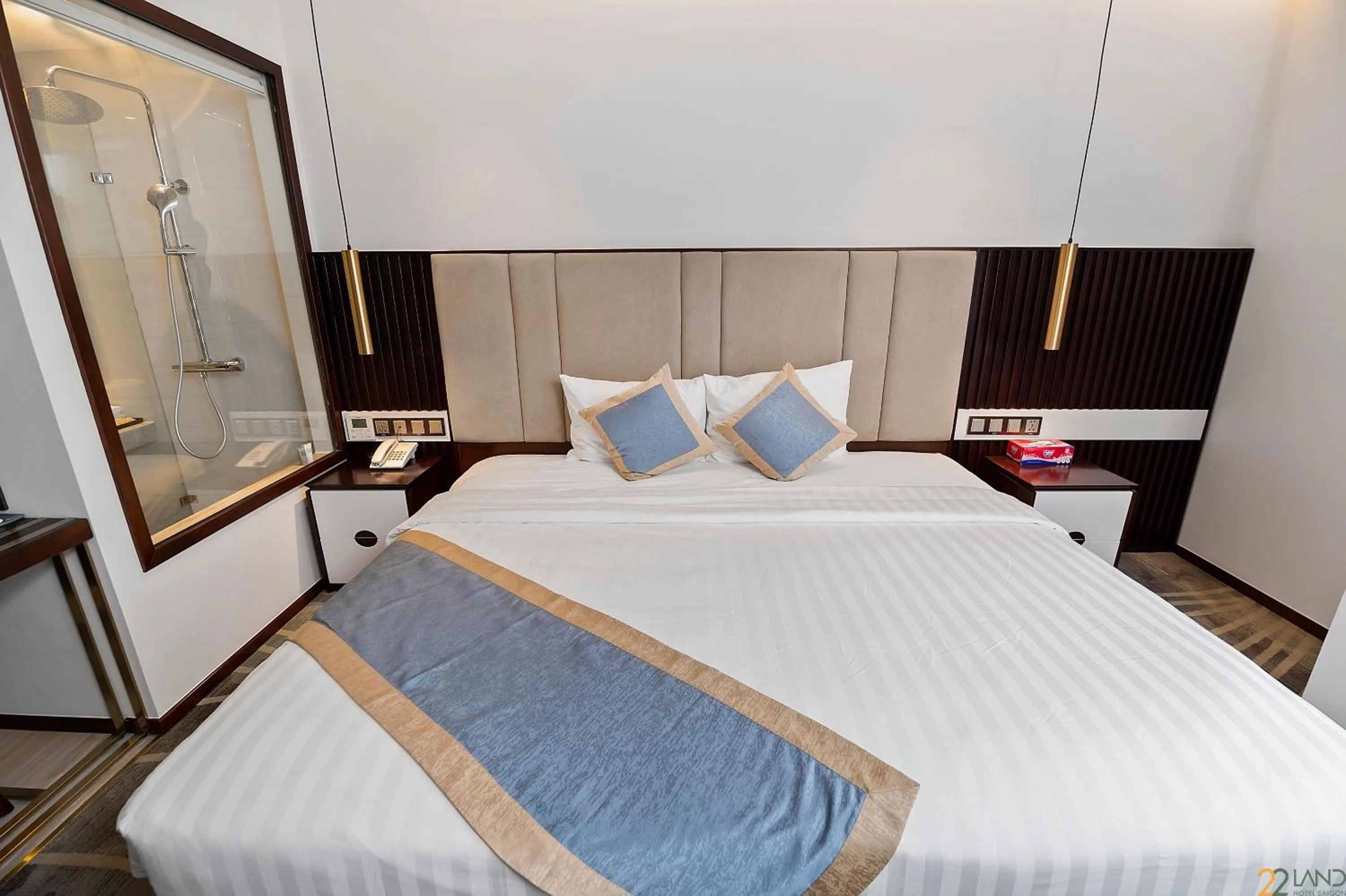 Bed in 22Land Hotel Saigon