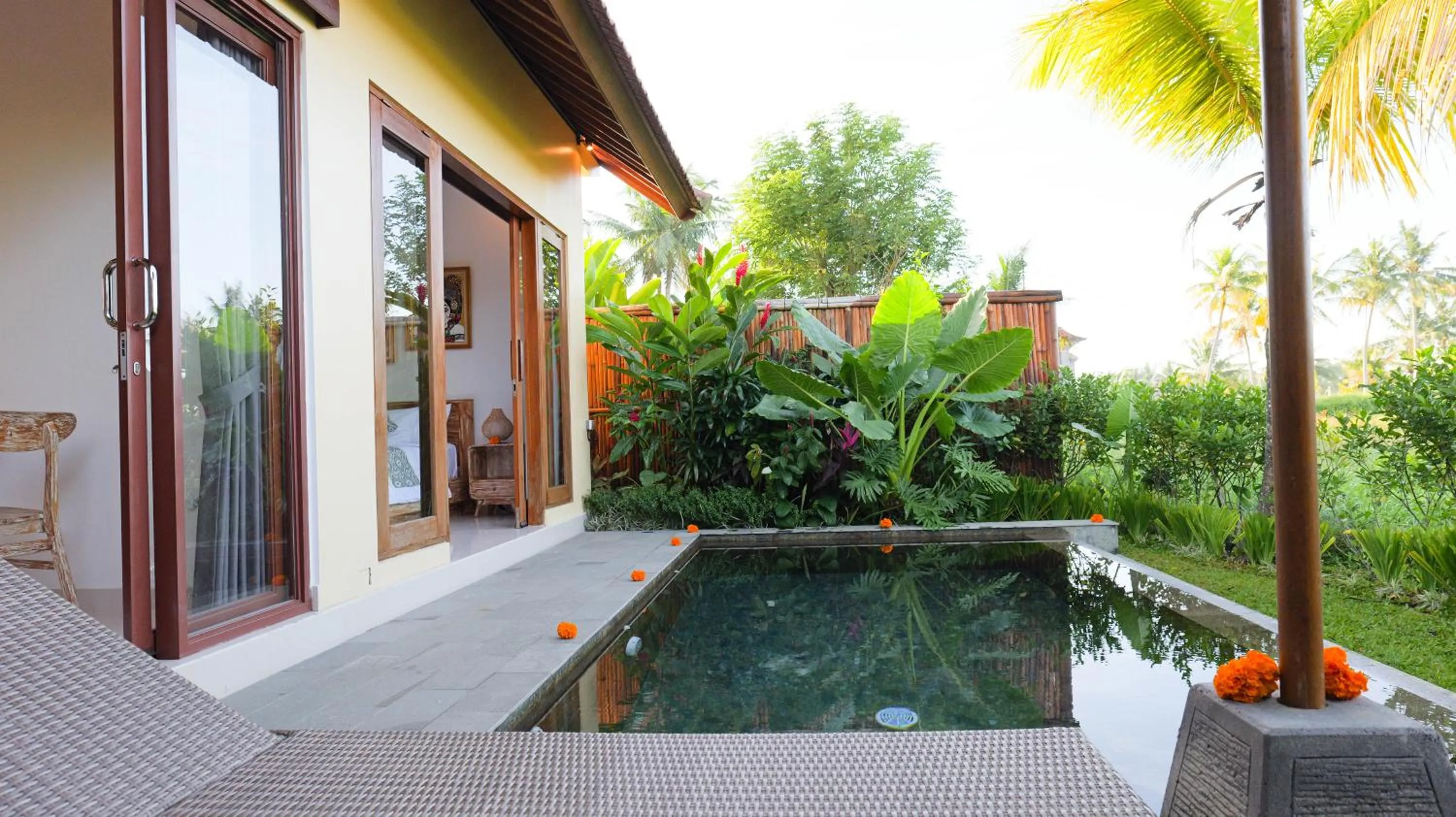 Swimming pool in Uma Rimbun Villa by Dhananjaya Hospitality