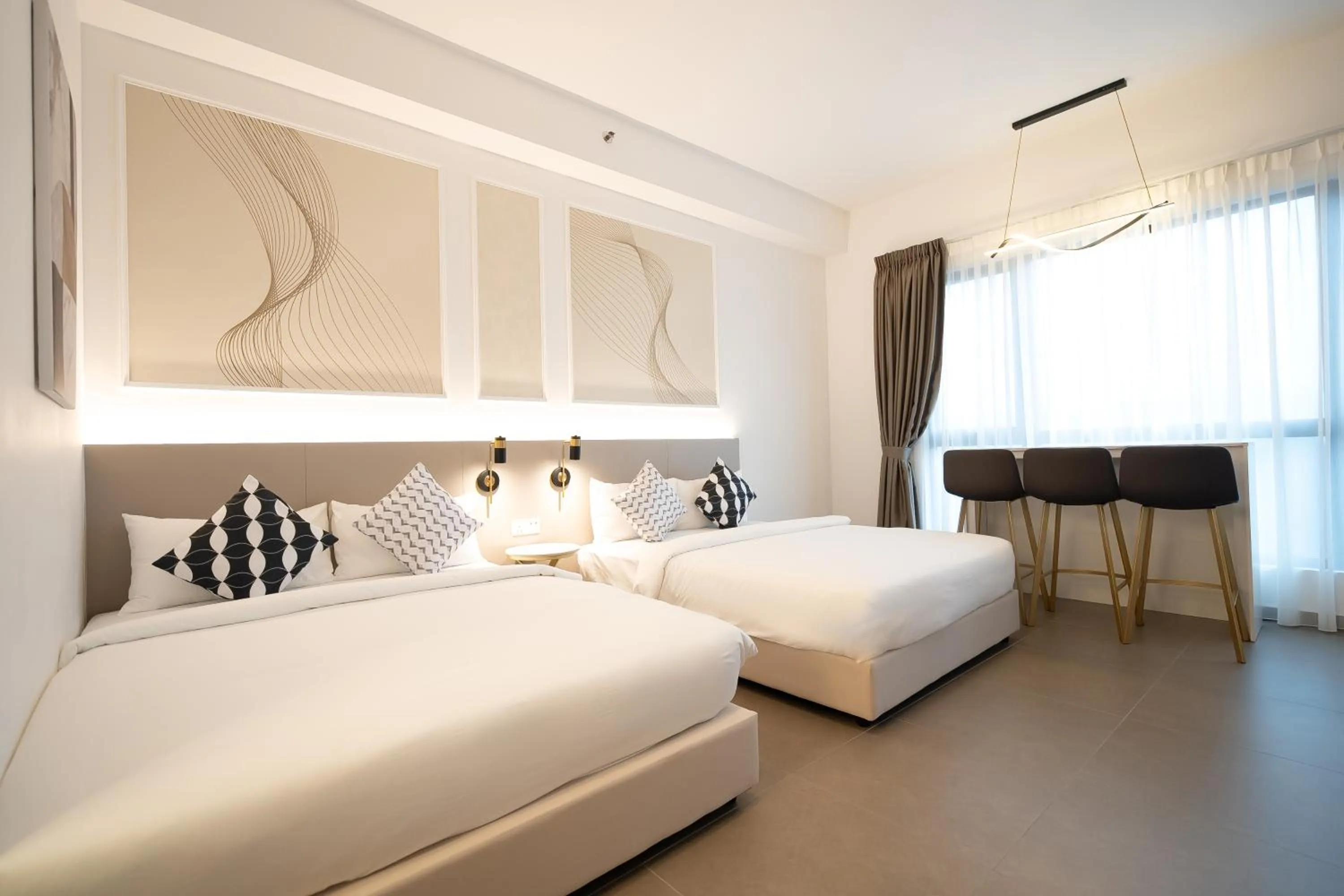 Bed in Mossaz Mana-Mana Suites Kuala Lumpur