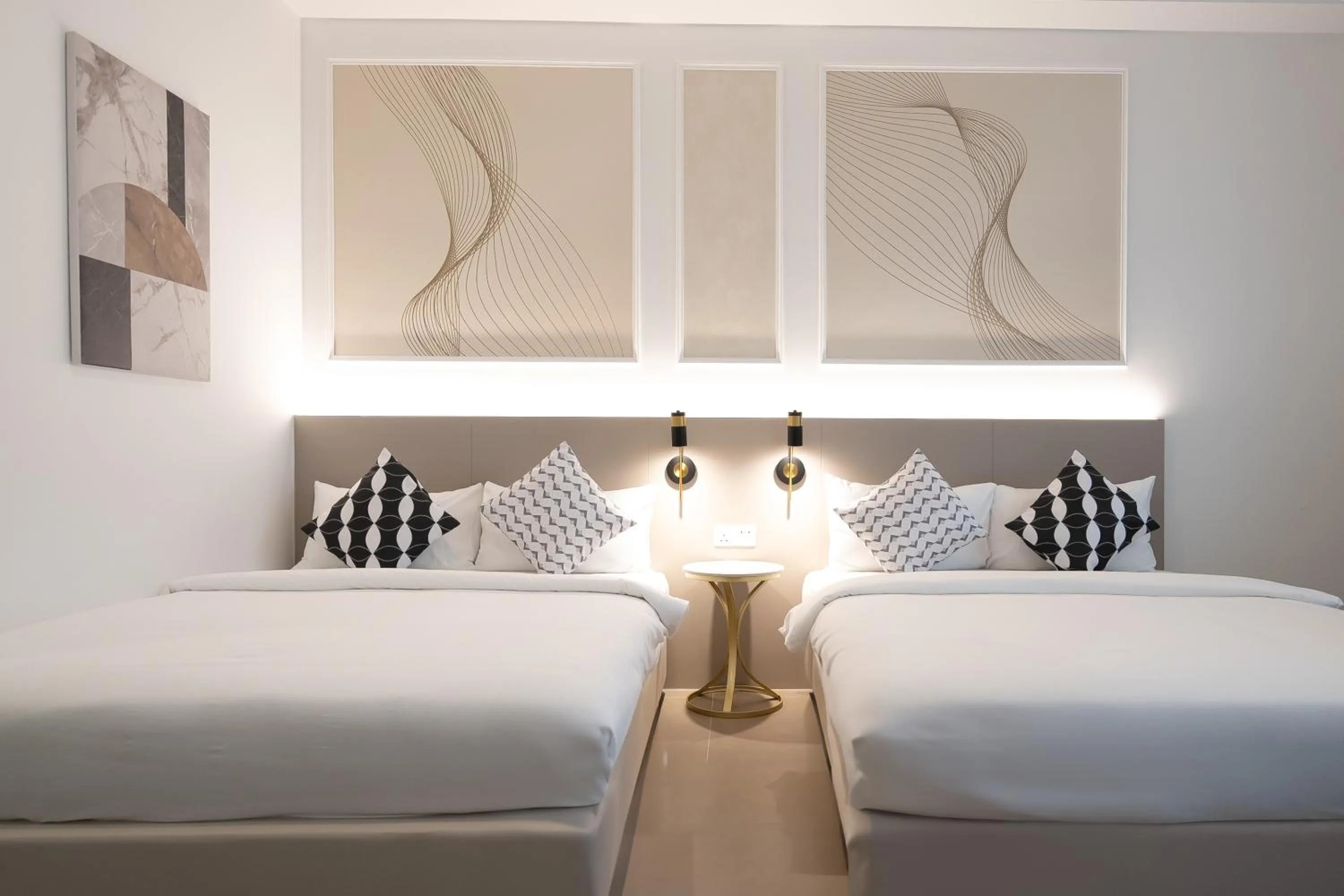 Bed in Mossaz Mana-Mana Suites Kuala Lumpur