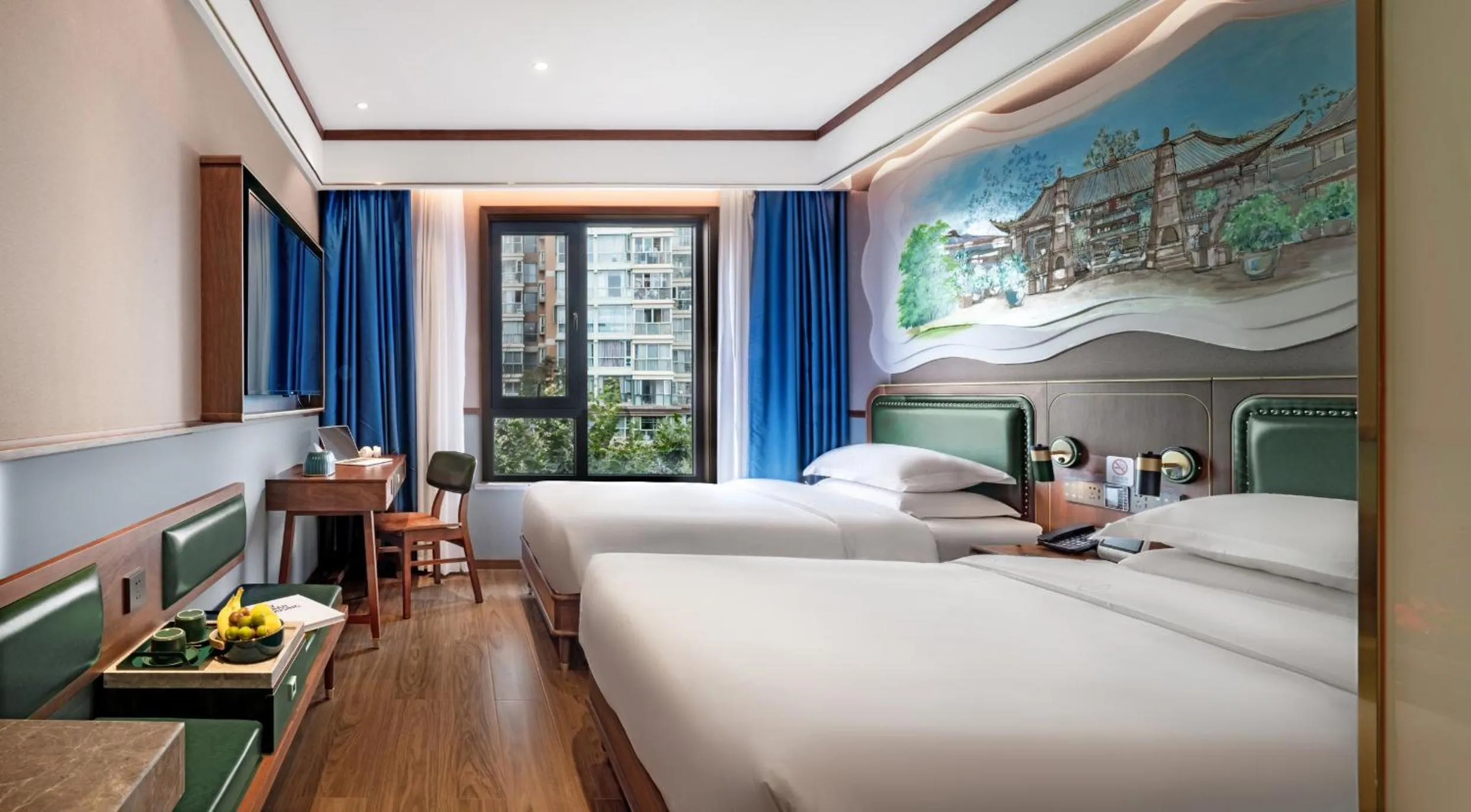 Bed in Nostalgia S Hotel Kunming Old Street