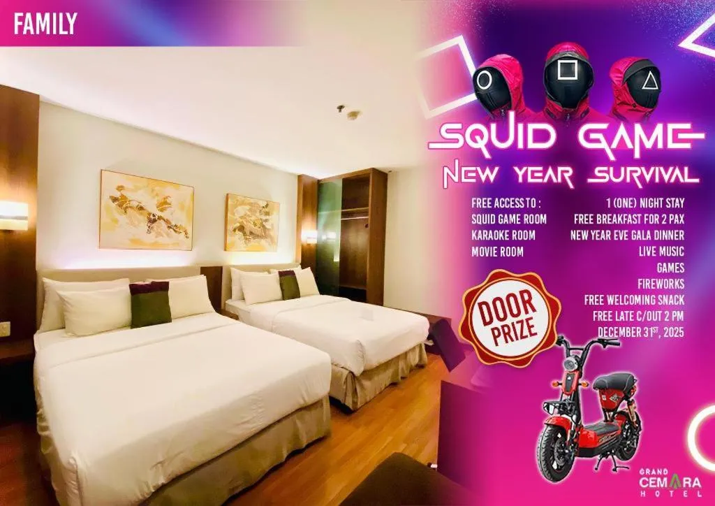 Bed in Grand Cemara Hotel