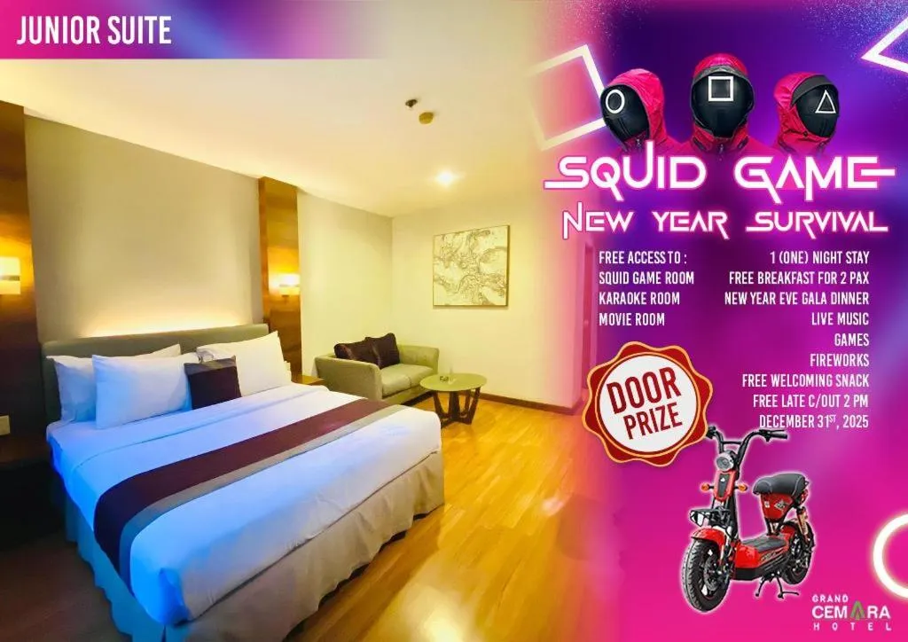 Bed in Grand Cemara Hotel