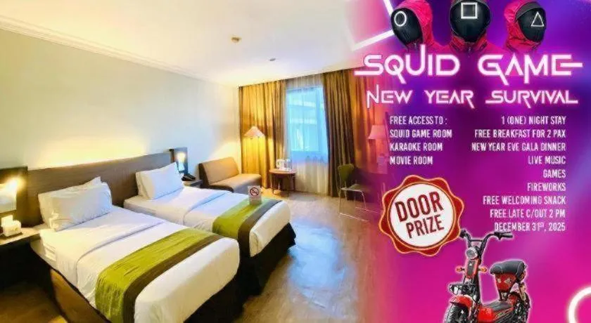 Bed in Grand Cemara Hotel