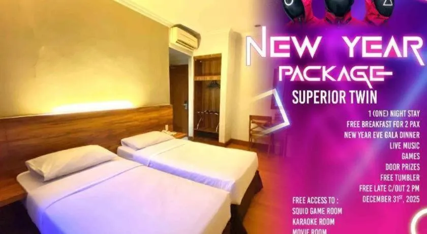 Bed in Grand Cemara Hotel