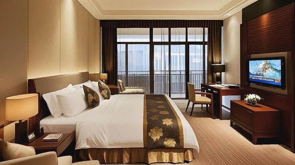 Bed in Jinggangshan ZhongTaiLai International Hotel