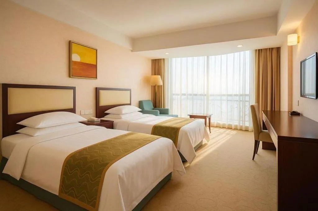 Bed in Wuhan Newport International Hotel