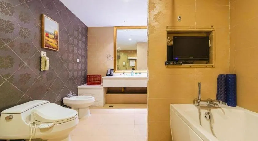 Bed in Qingdao Chengyang Detai Hotel