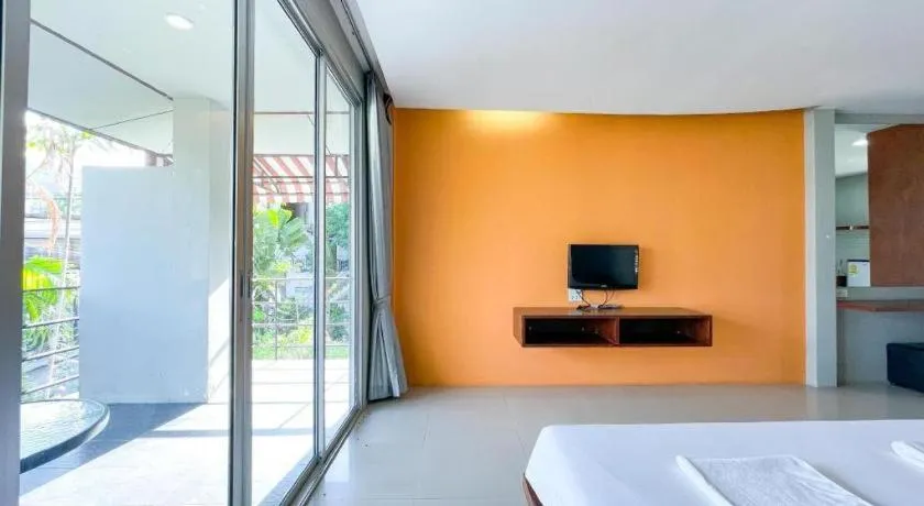 Bed in The Living Pool Villas