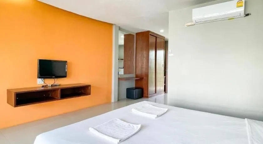 Bed in The Living Pool Villas