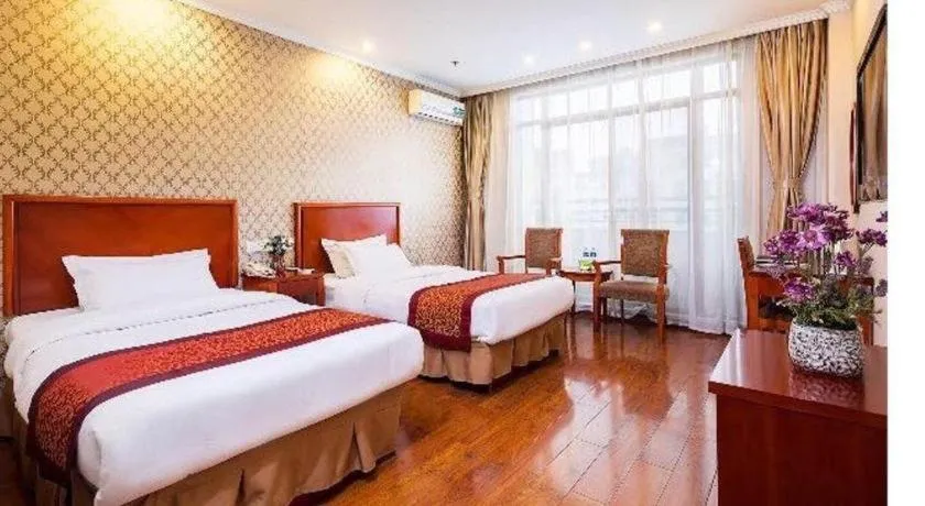 Bed in GreenTree Inn Jiangsu Wuxi Meiyuan Kaiyuan Temple Subway Master Station Express Hotel