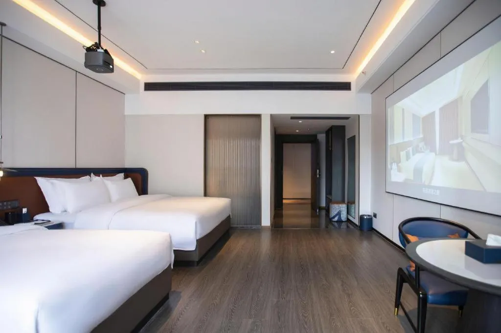 Bed in Zhoushan Changzheng Spring Hotel