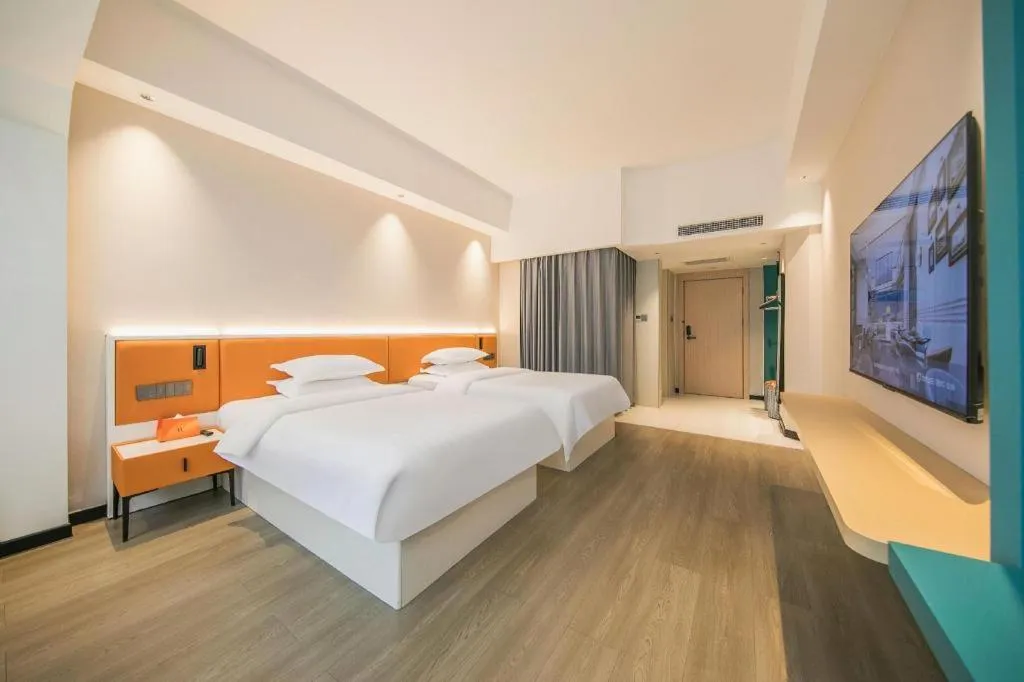 Bed in Zhoushan Changzheng Spring Hotel