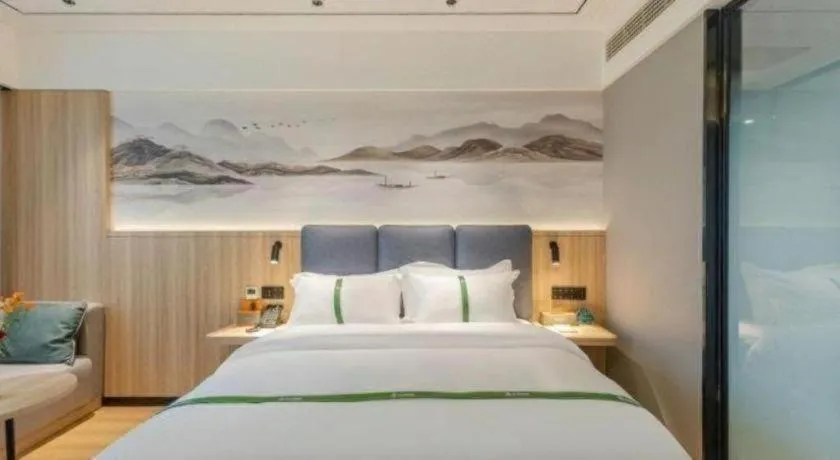 Bed in GreenTree Inn Bozhou Weiwu Road Hotel