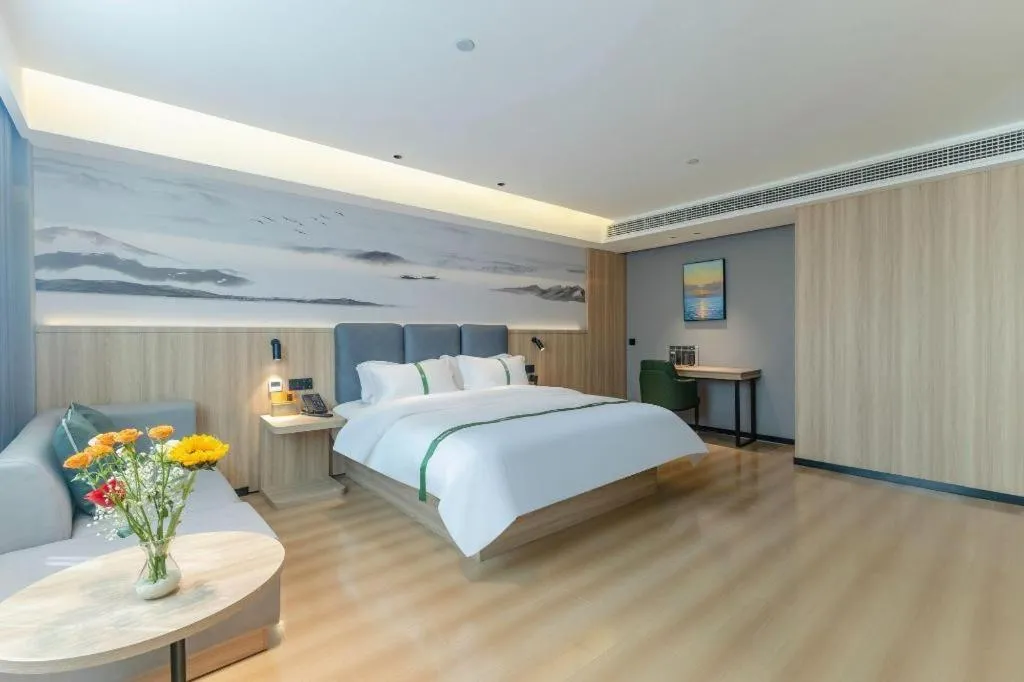 Bed in GreenTree Inn Bozhou Weiwu Road Hotel