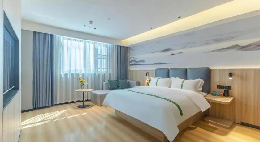 Bed in GreenTree Inn Bozhou Weiwu Road Hotel