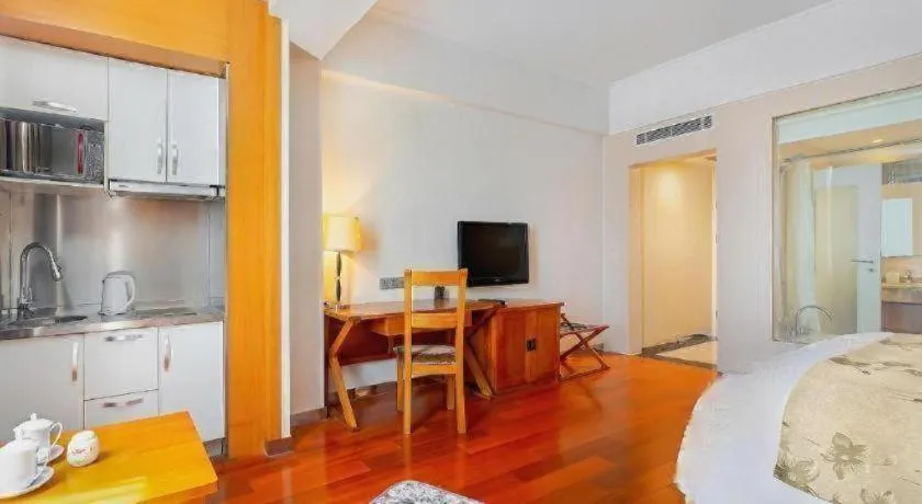 Bed in Qingdao Haidu Hotel