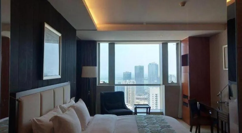 Bed in Qingdao Haidu Hotel