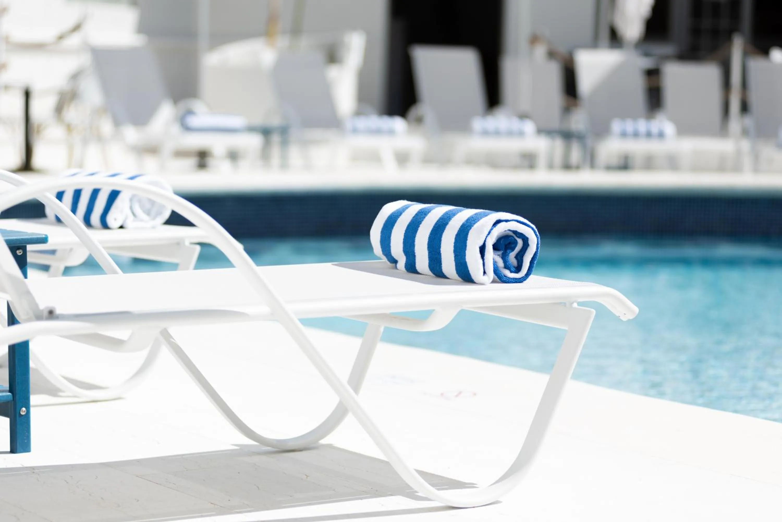 Pool view in South Point Hotel Inc