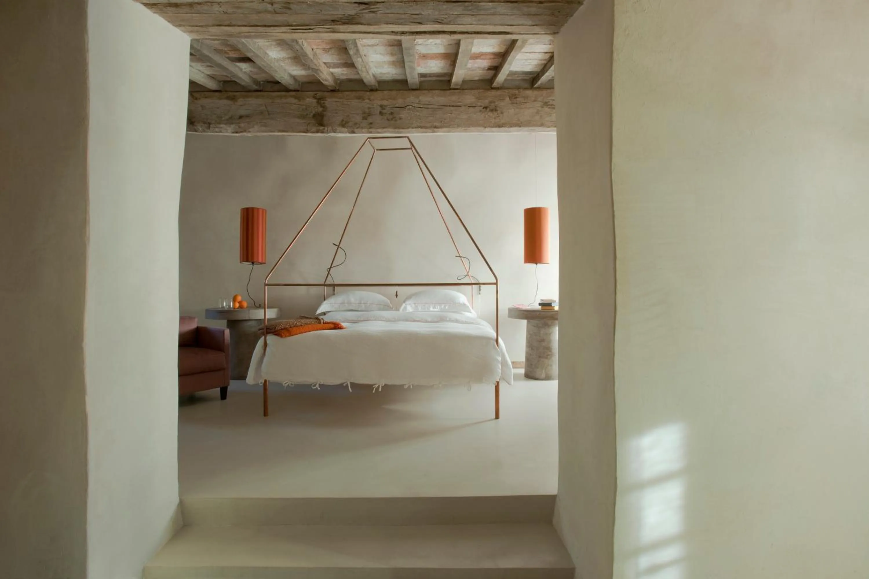 Bed in Monteverdi Tuscany