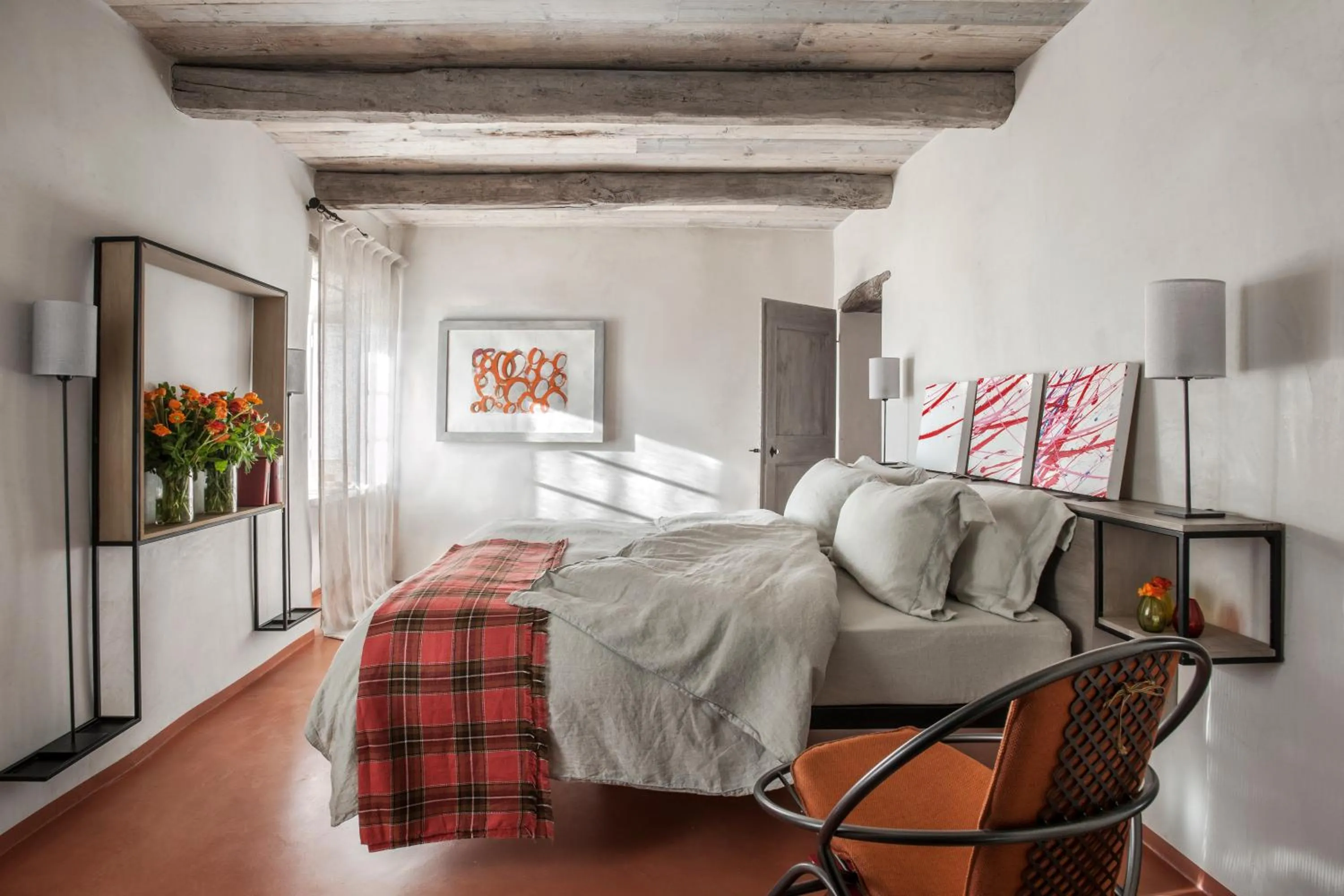 Bed in Monteverdi Tuscany