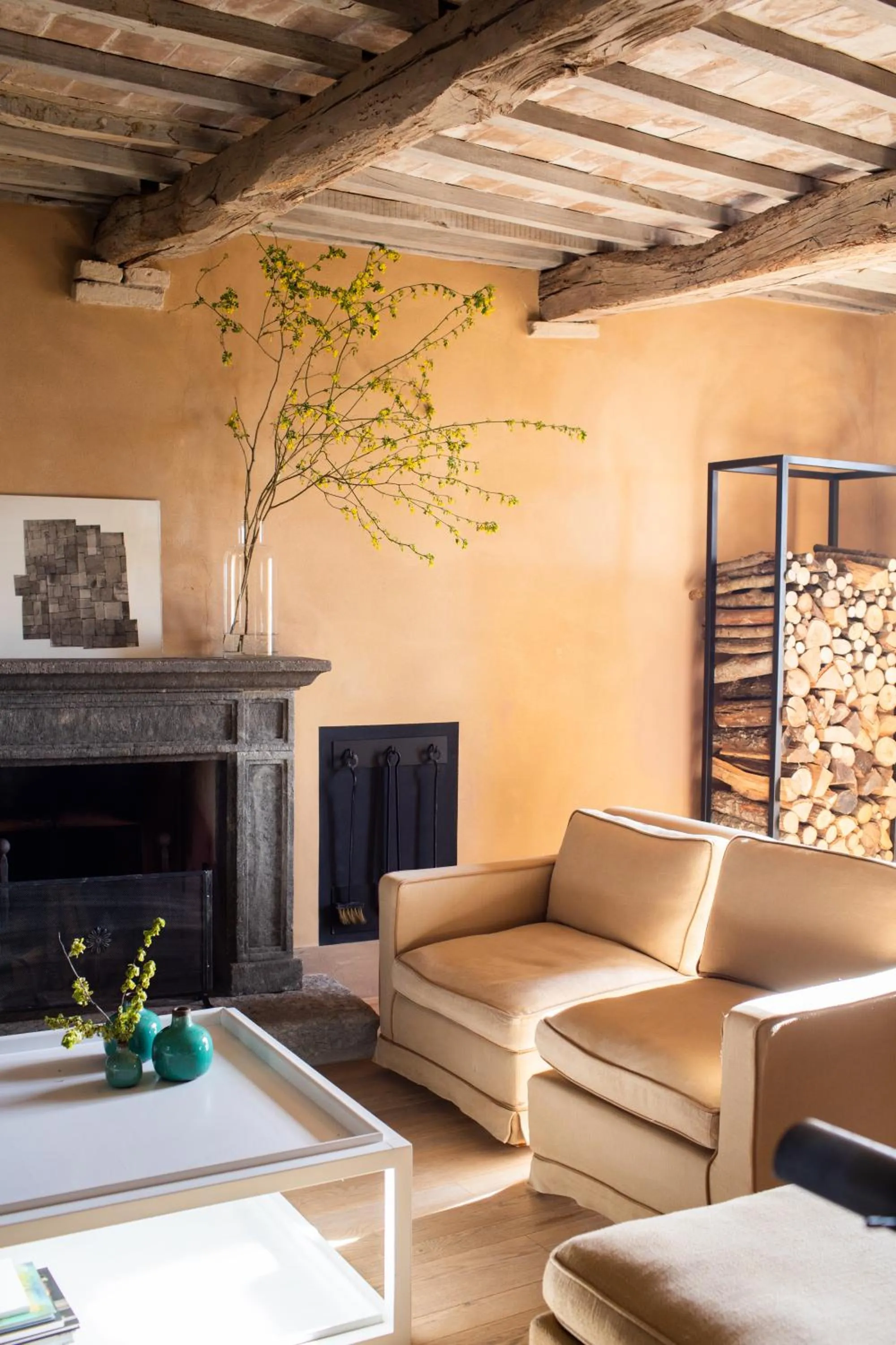 Living room in Monteverdi Tuscany