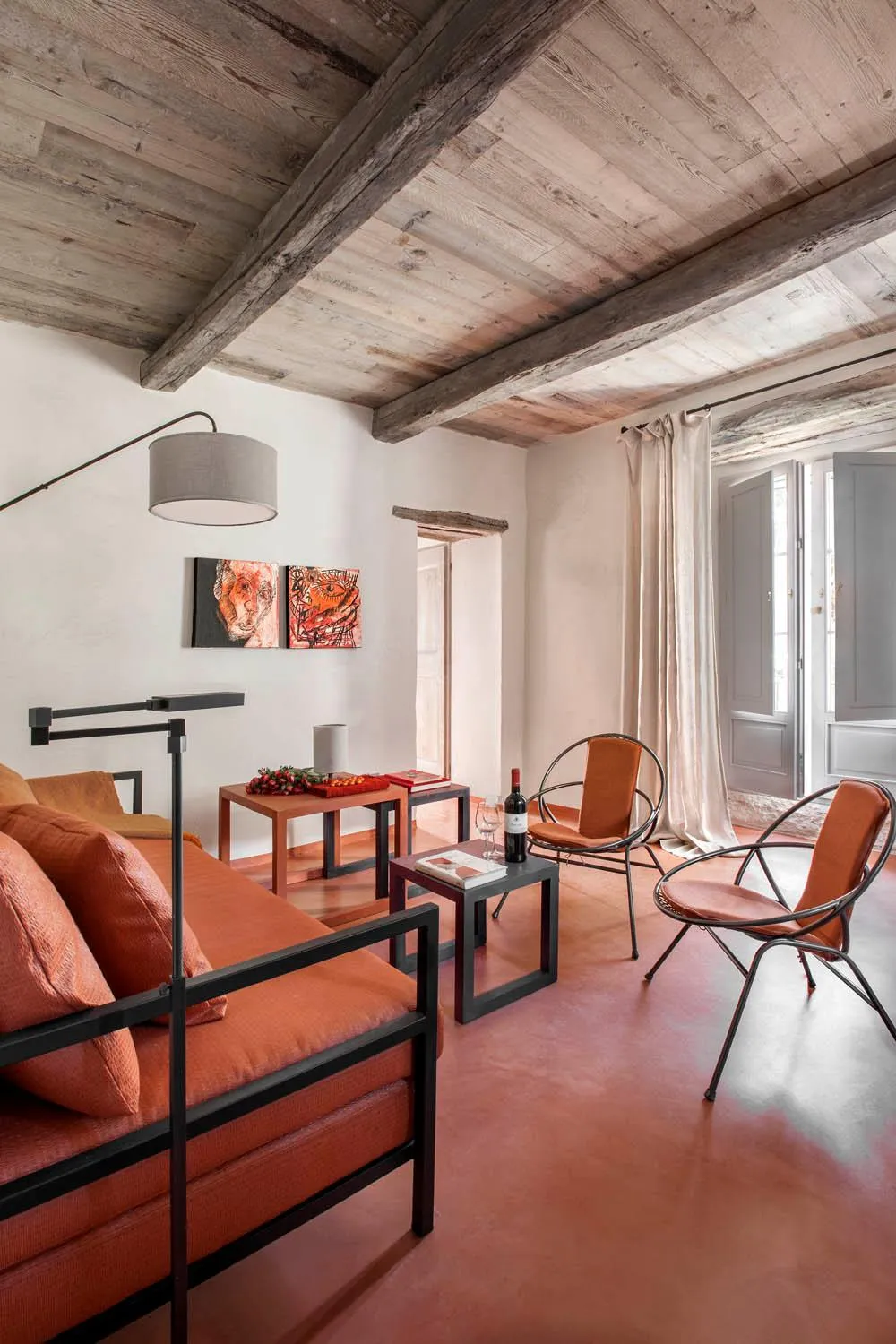 Living room in Monteverdi Tuscany