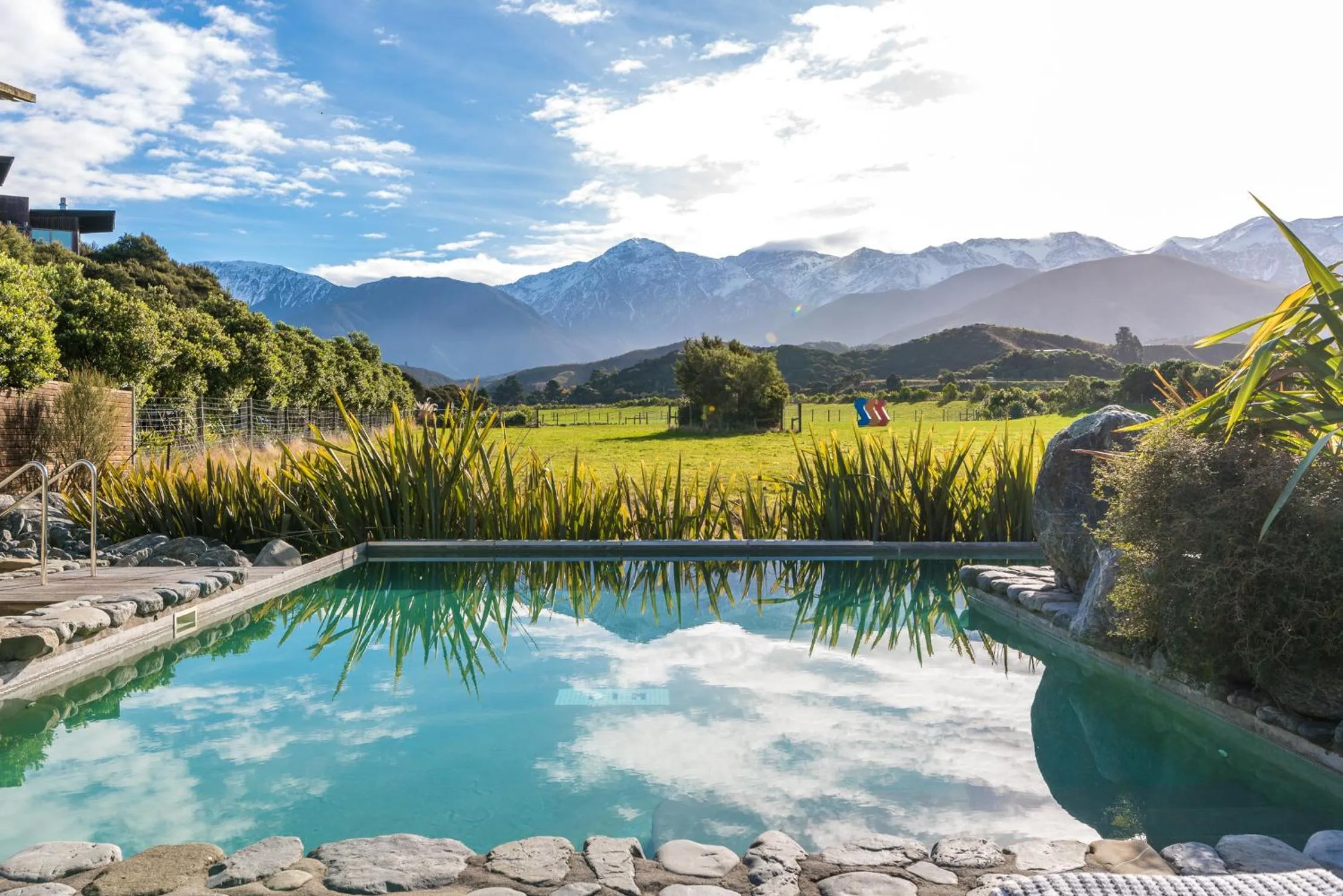 Swimming pool in Hapuku Lodge & Tree Houses