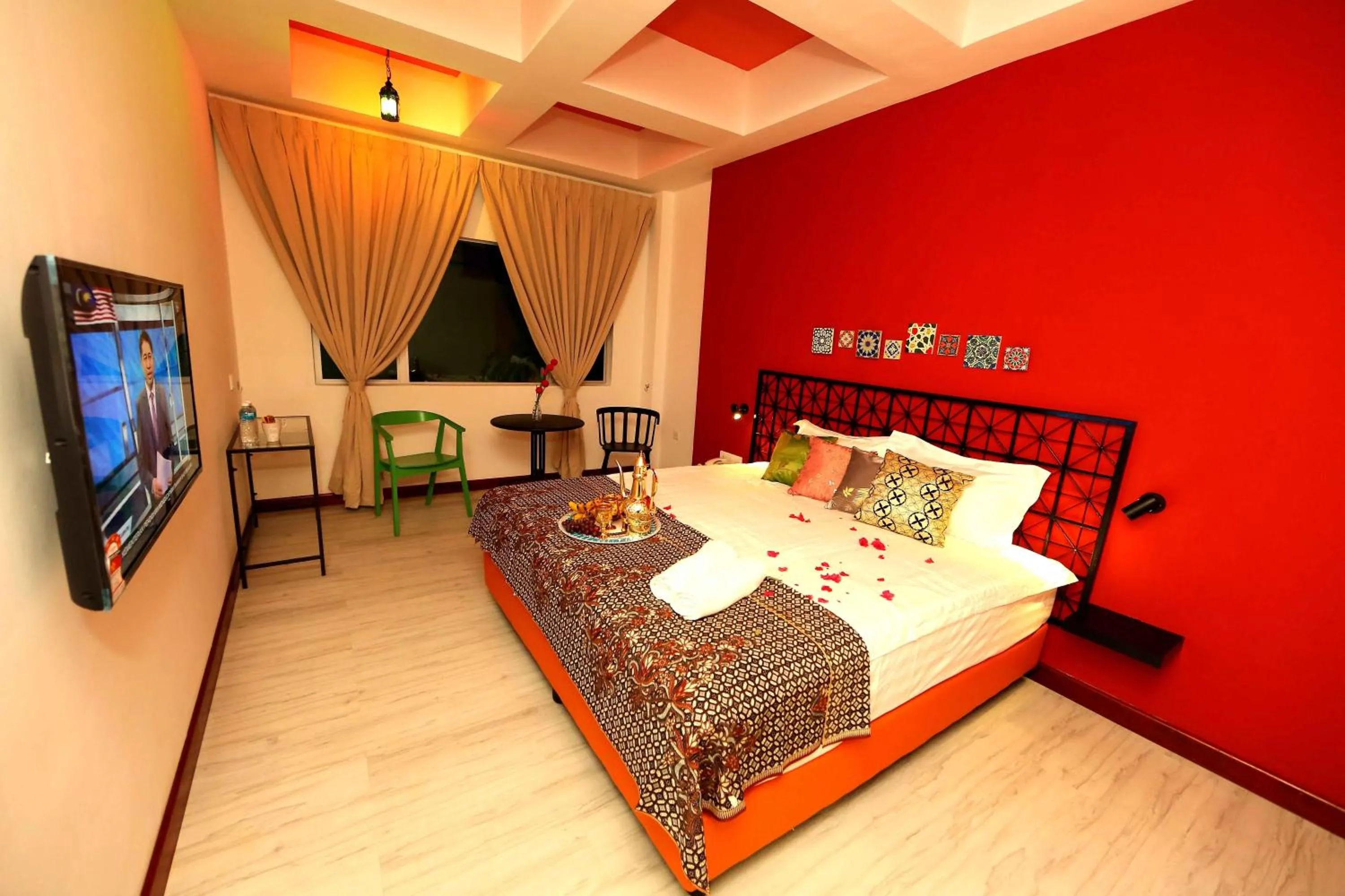 Photo of the whole room, Bed in Langit Langi Hotel @ Port Dickson
