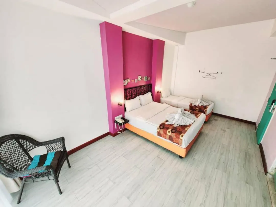 Photo of the whole room, Bed in Langit Langi Hotel @ Port Dickson