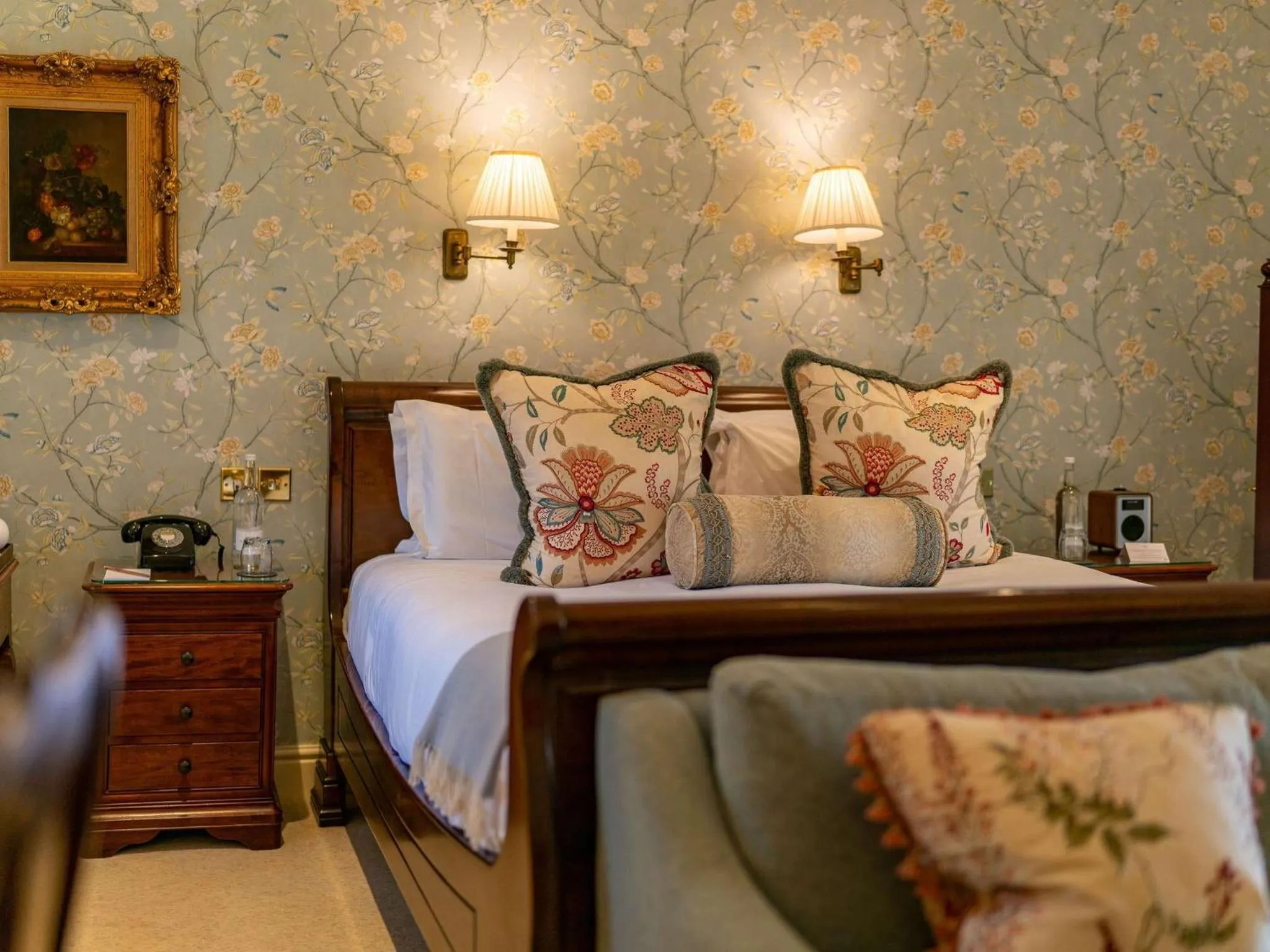 Bedroom, Bed in Lucknam Park, Emblems Collection