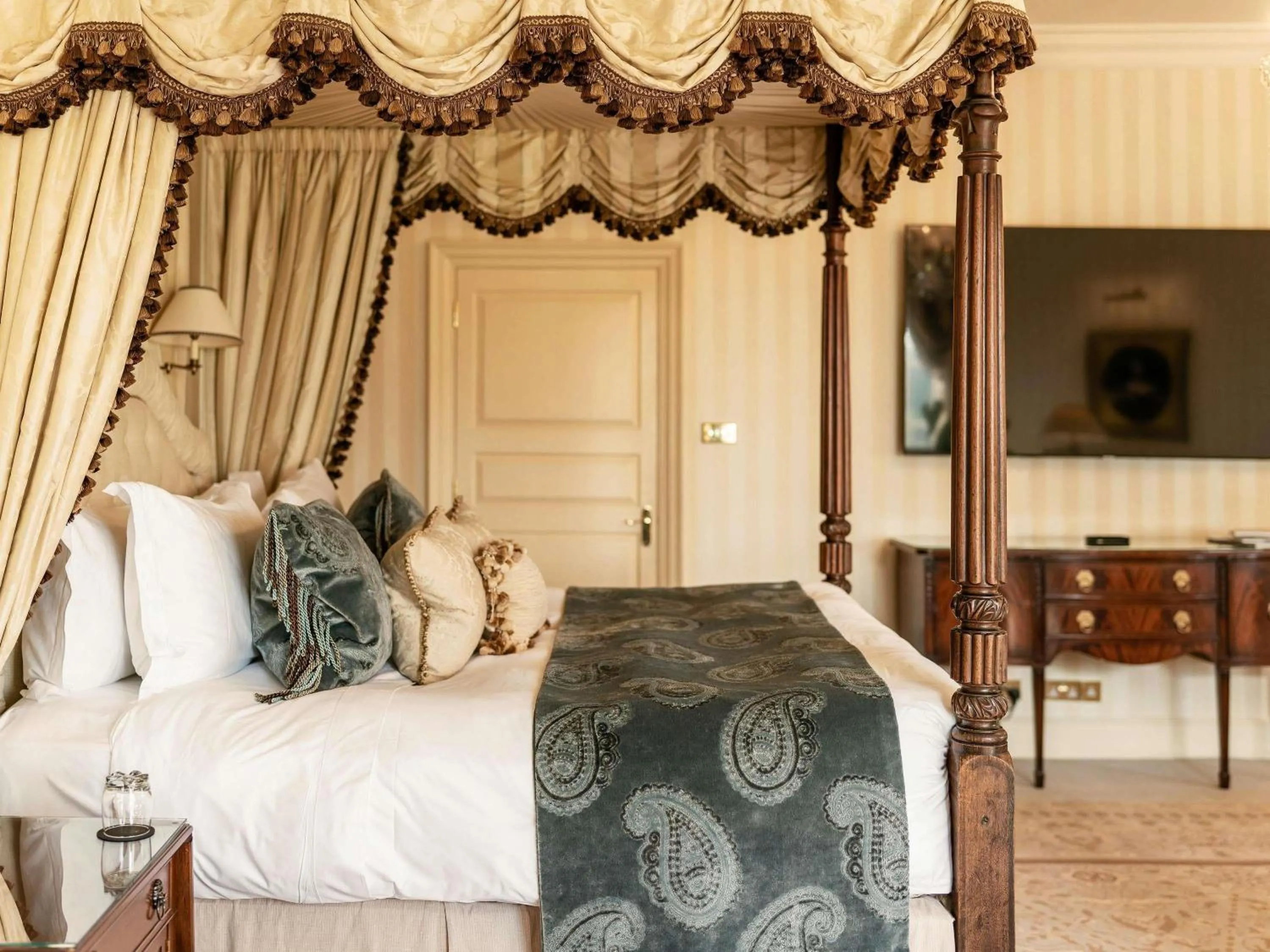 Bedroom, Bed in Lucknam Park, Emblems Collection