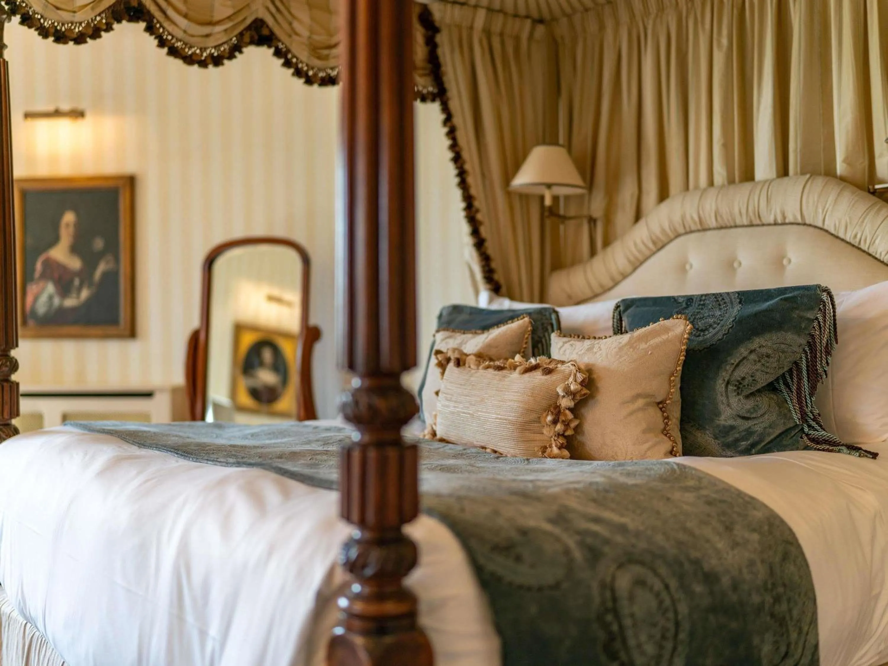 Bedroom, Bed in Lucknam Park, Emblems Collection