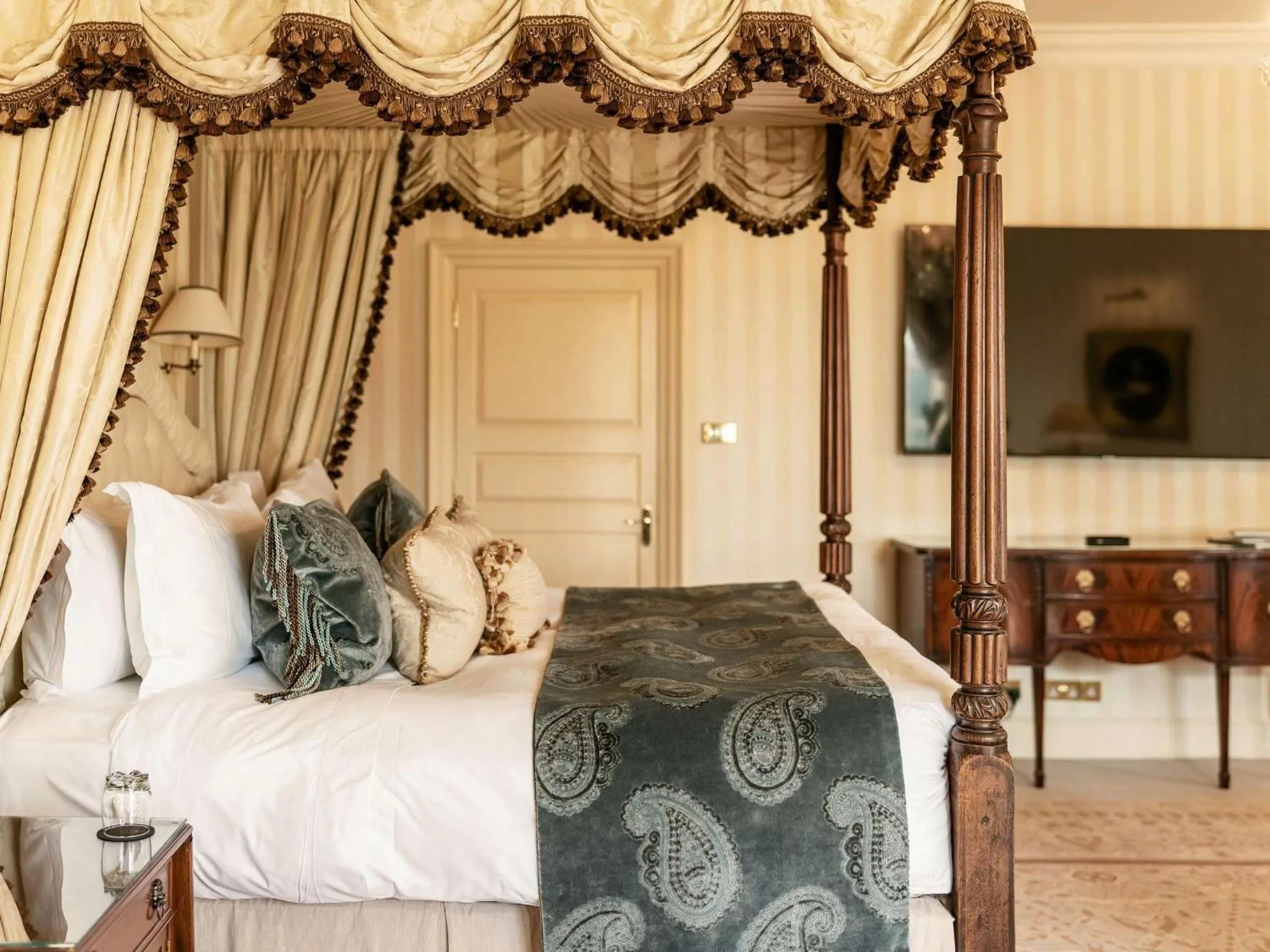 Bedroom, Bed in Lucknam Park, Emblems Collection