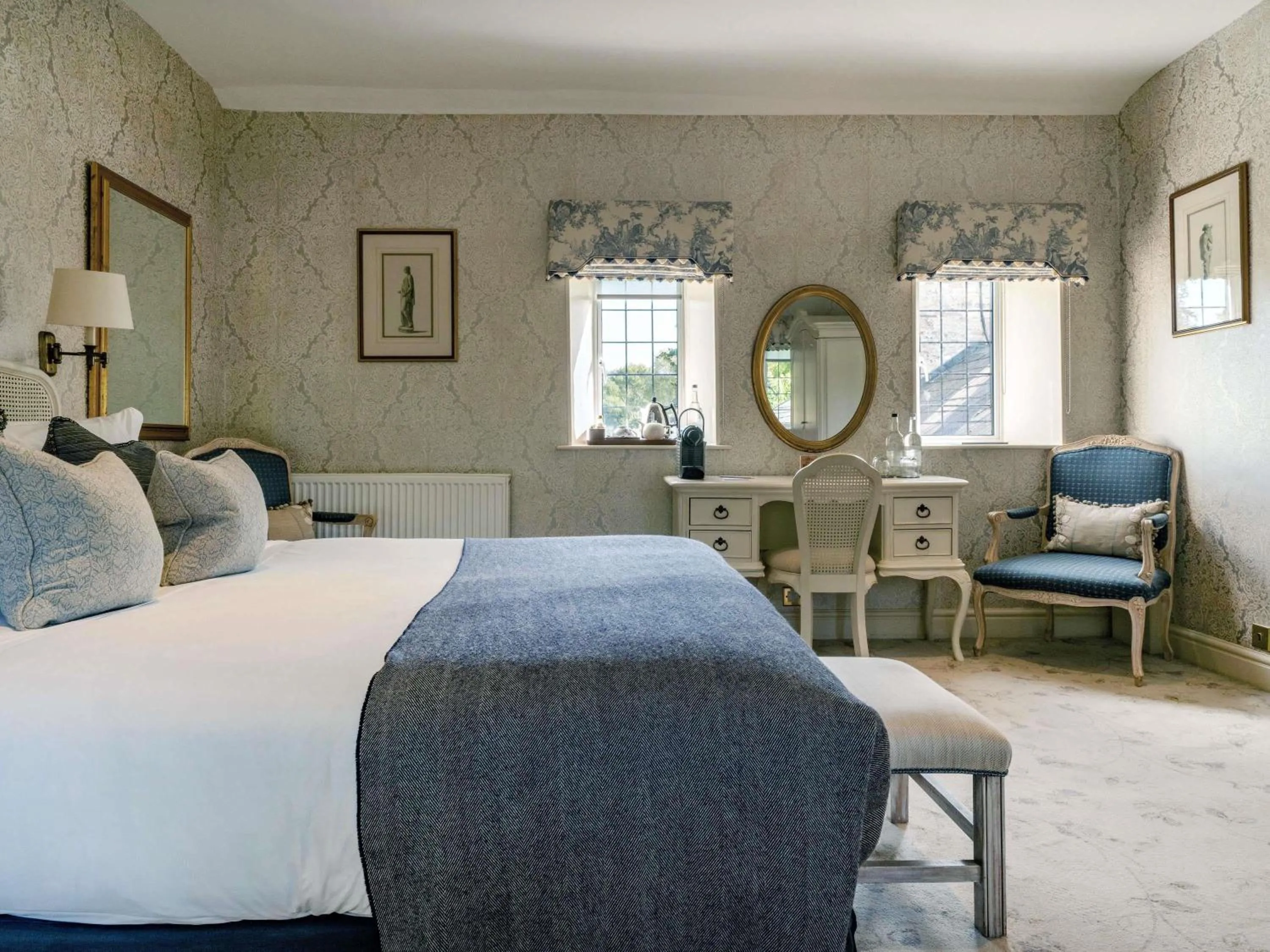 Bedroom, Bed in Lucknam Park, Emblems Collection