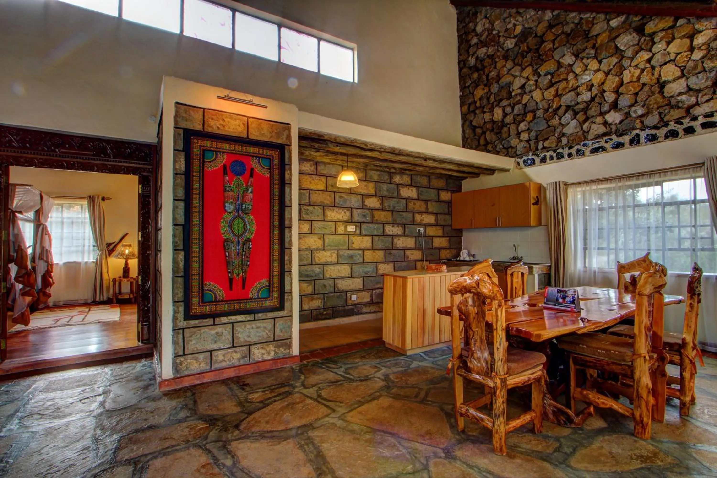 Living room in Naivasha Kongoni Lodge - Lakefront Getaway