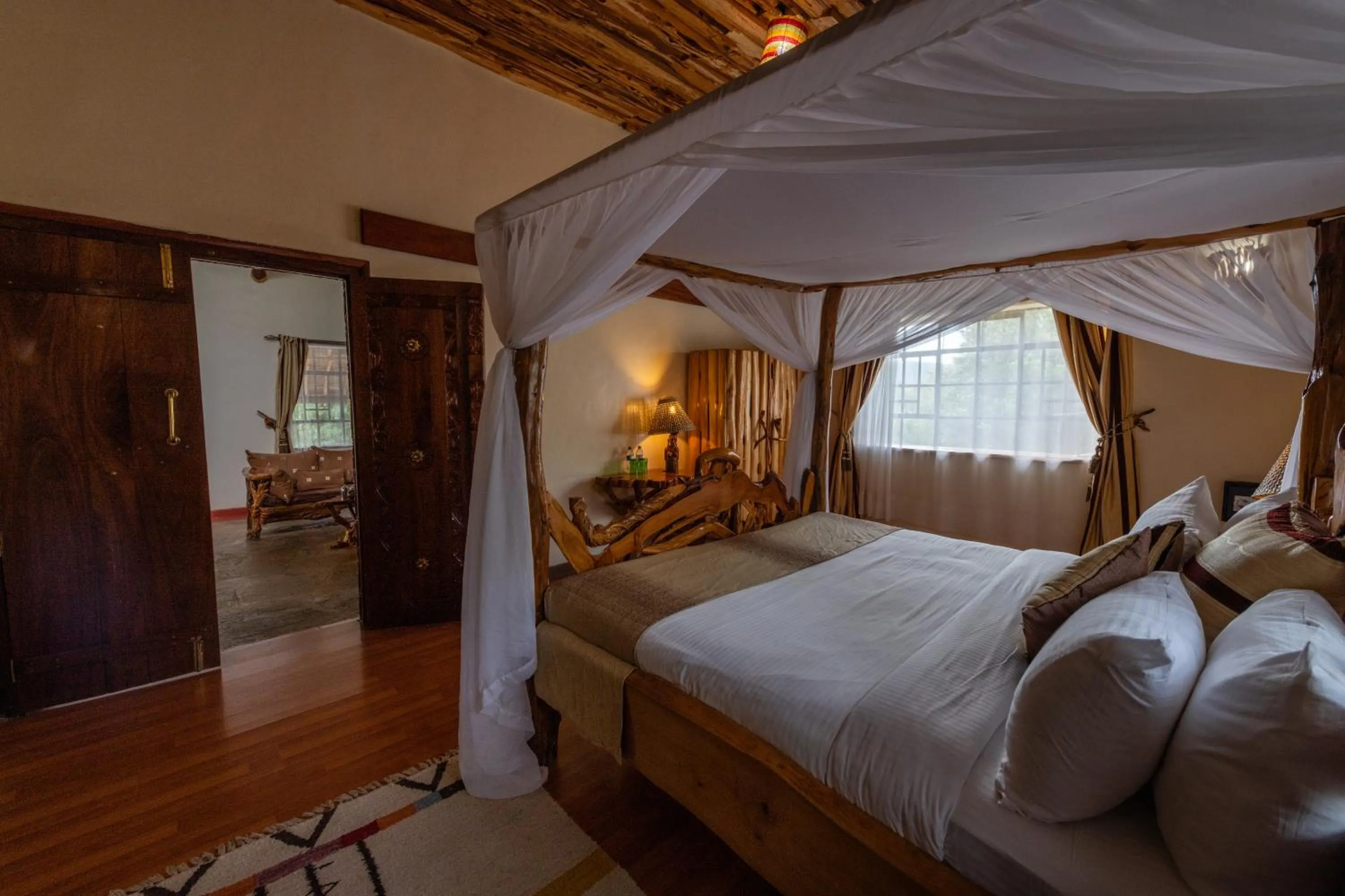 Bed in Naivasha Kongoni Lodge - Lakefront Getaway