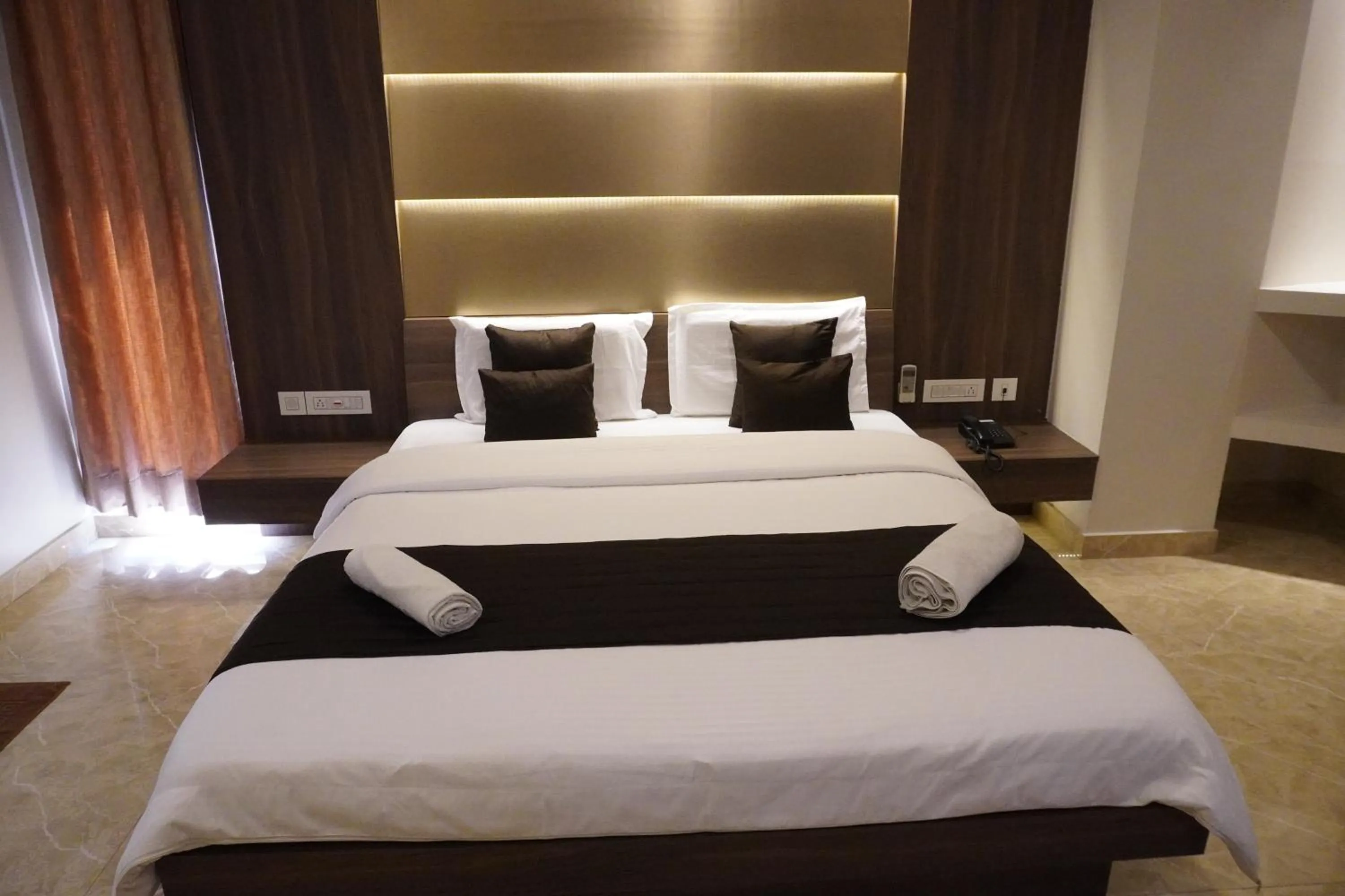 Photo of the whole room, Bed in HSM Grand Inn, Chittoor