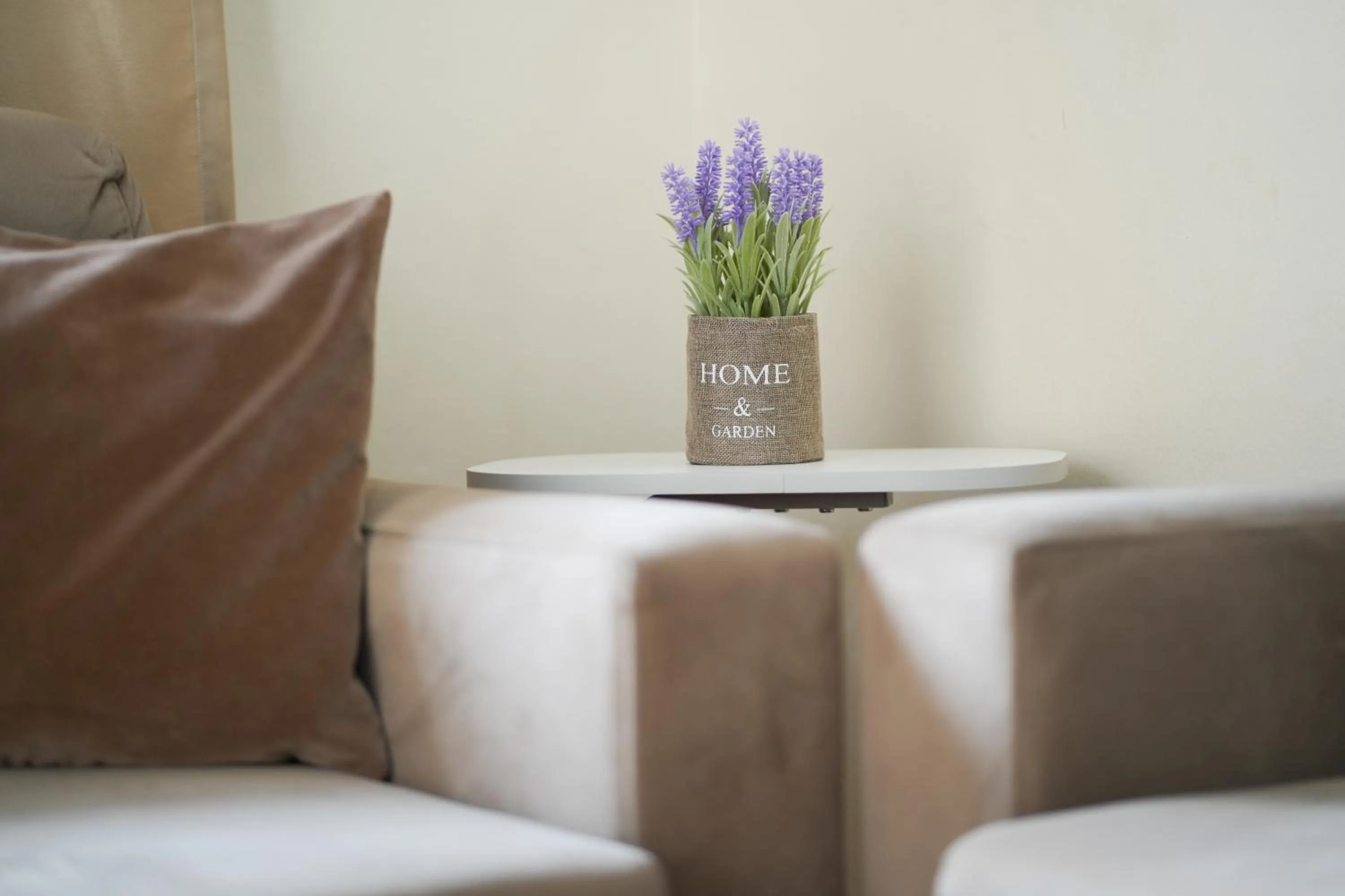 Living room in Saranda Waterside Apartments