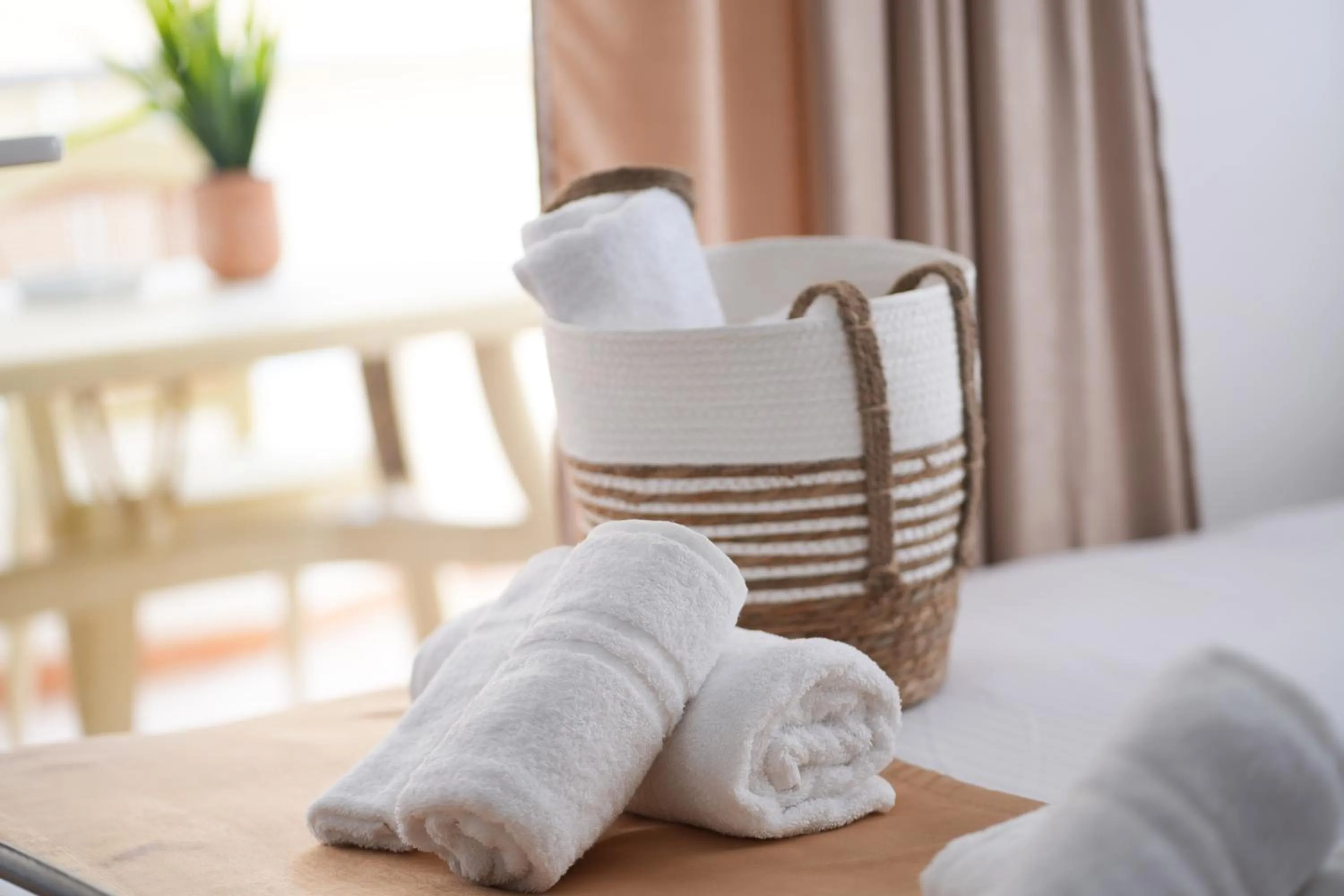 Bed in Saranda Waterside Apartments