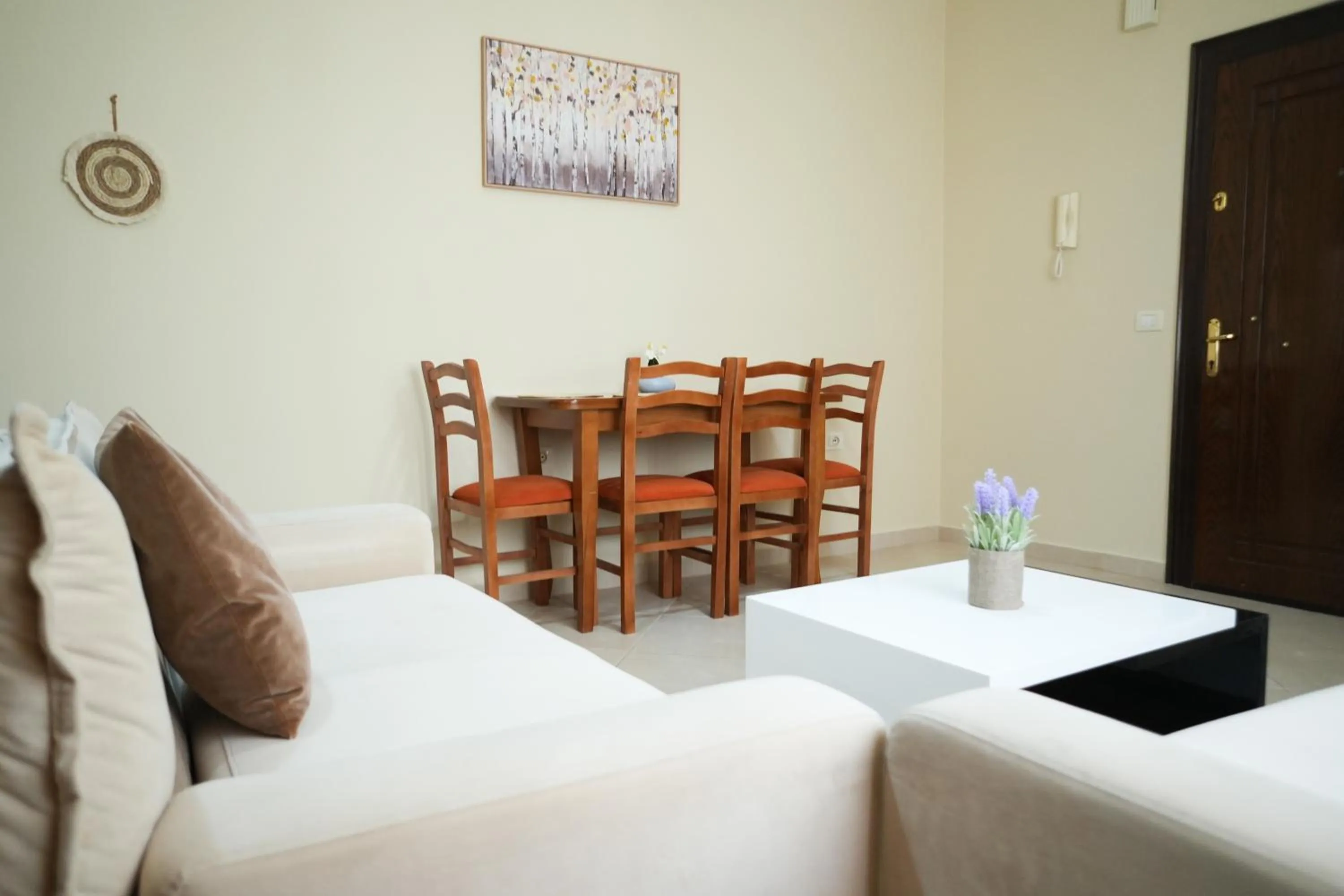 Living room in Saranda Waterside Apartments