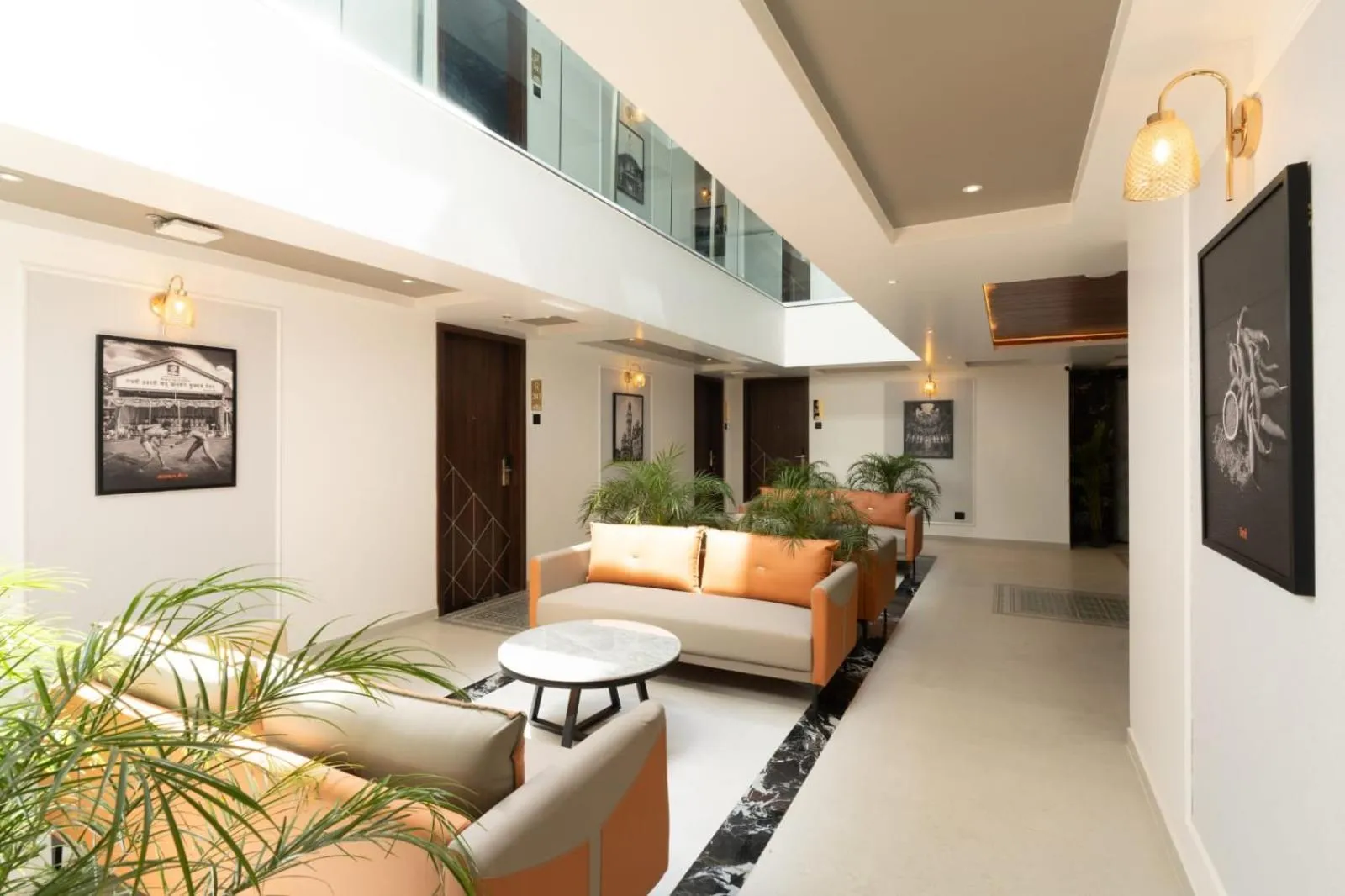 Seating area in The Royal Pavilion, Kolhapur