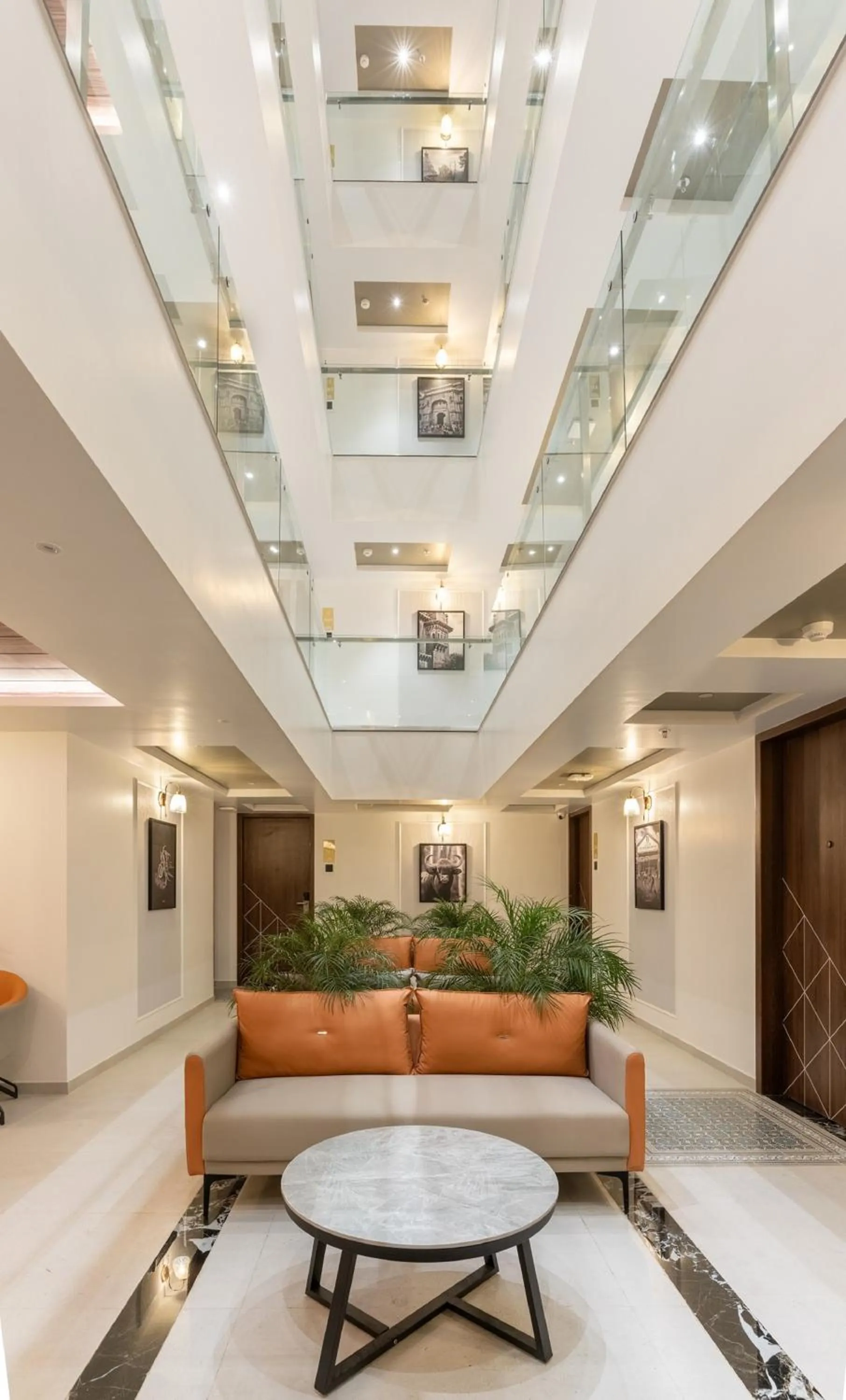 Seating area in The Royal Pavilion, Kolhapur
