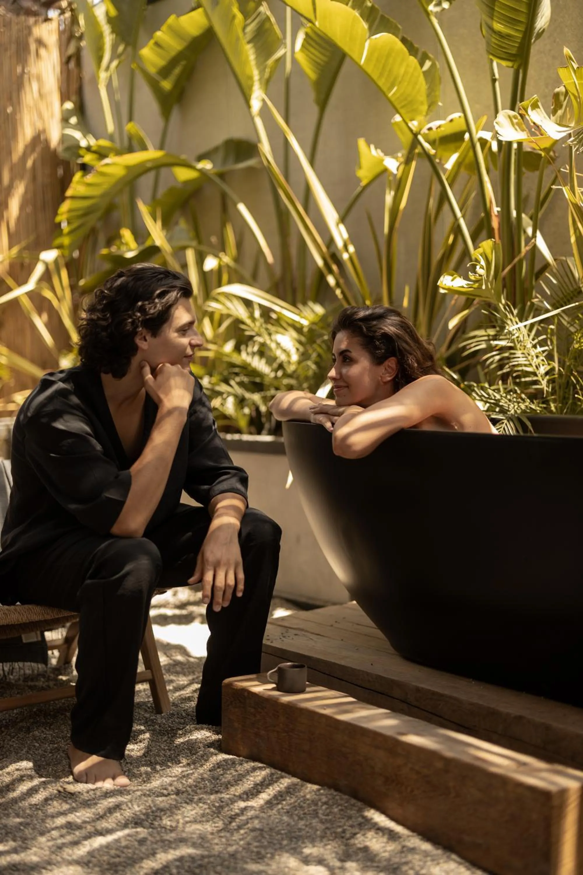 Open Air Bath in @before sunset