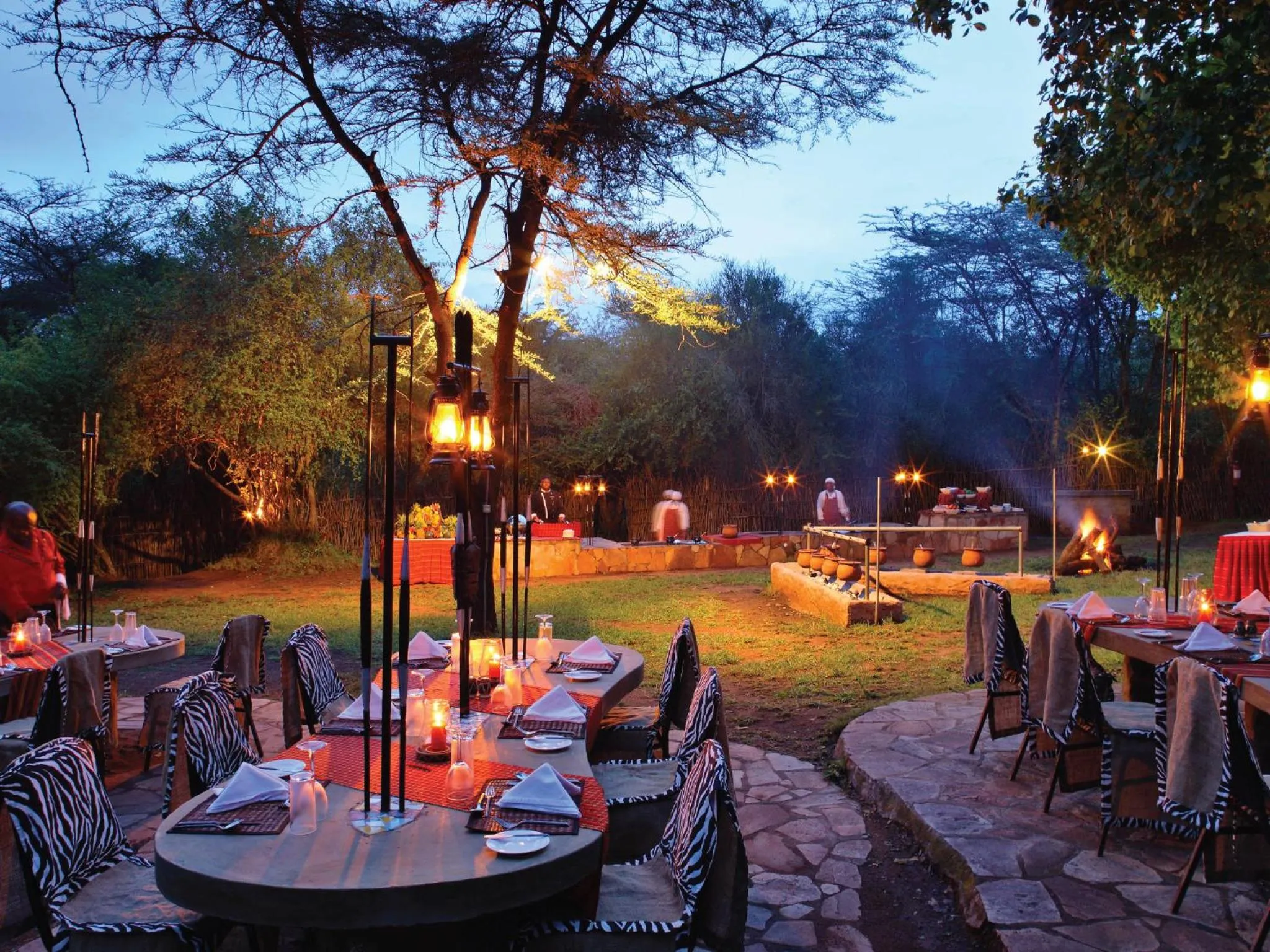 Evening entertainment in Sarova Mara Game Camp